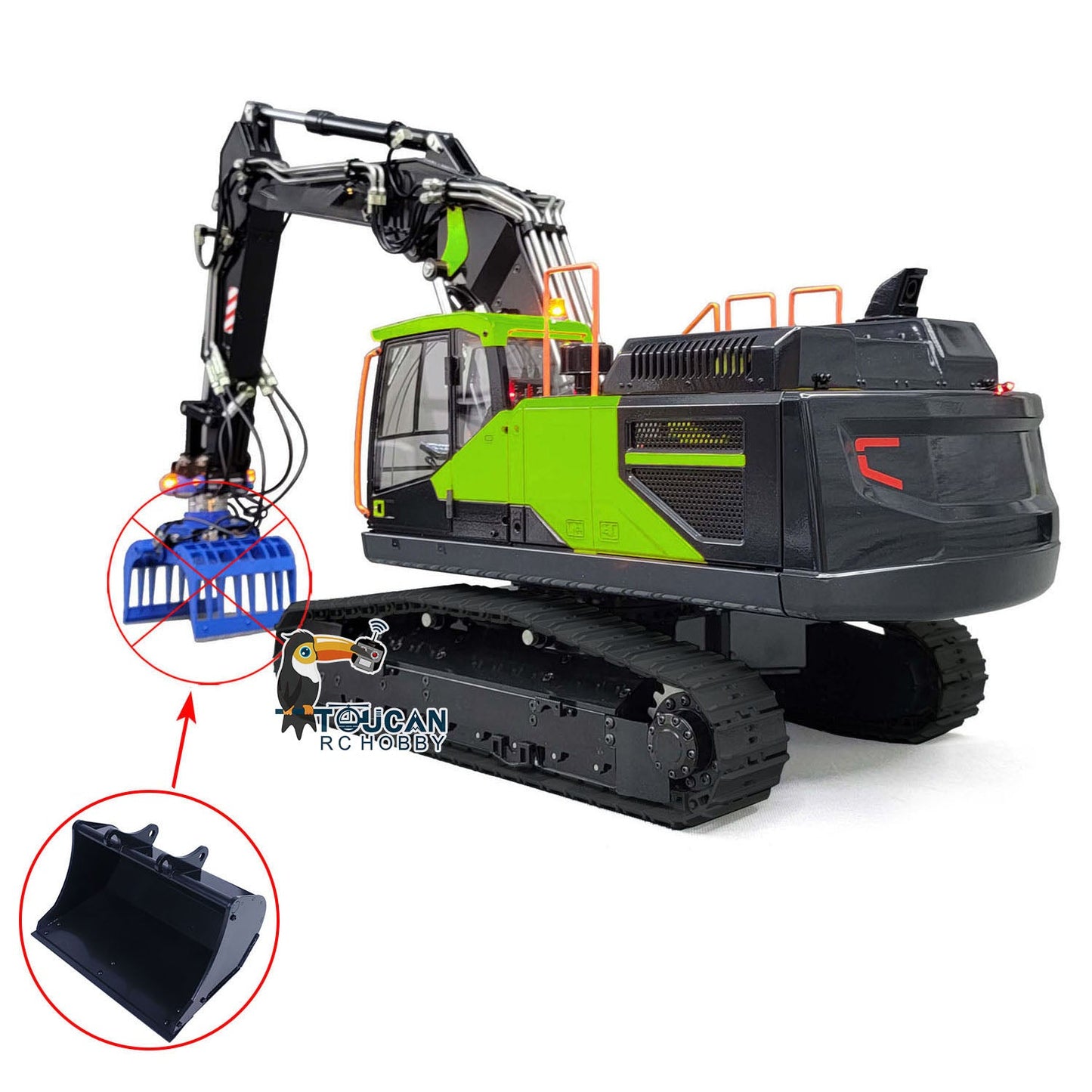 1/14 MTMODEL EC380 3 Arms Metal Hydraulic Tracked RC Excavator Assembled and Painted Construction Vehicle Heavy Digger Machine