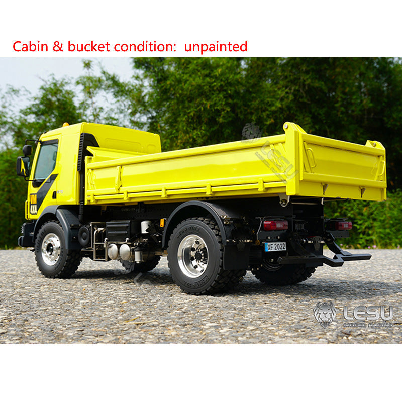 LESU 1/14 4*4 RC Tipper Truck Radio Controller Hydraulic Dumper Metal Chassis Light Sound System ESC Motor Servo DIY Cars Model