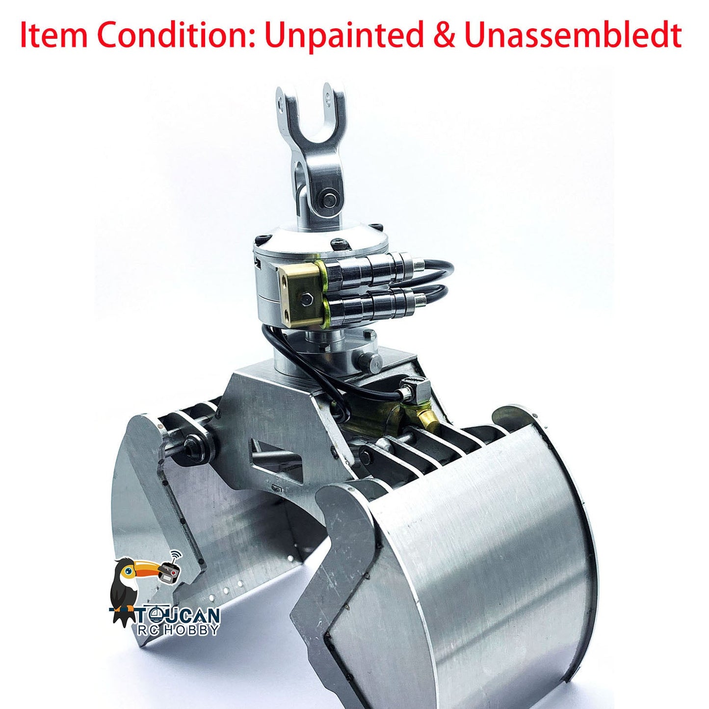 1/14 Metal Hydraulic Claw Bucket for RC Crane Dump Truck Radio Control Dumper Car Hobby Model DIY Accessory Spare Parts