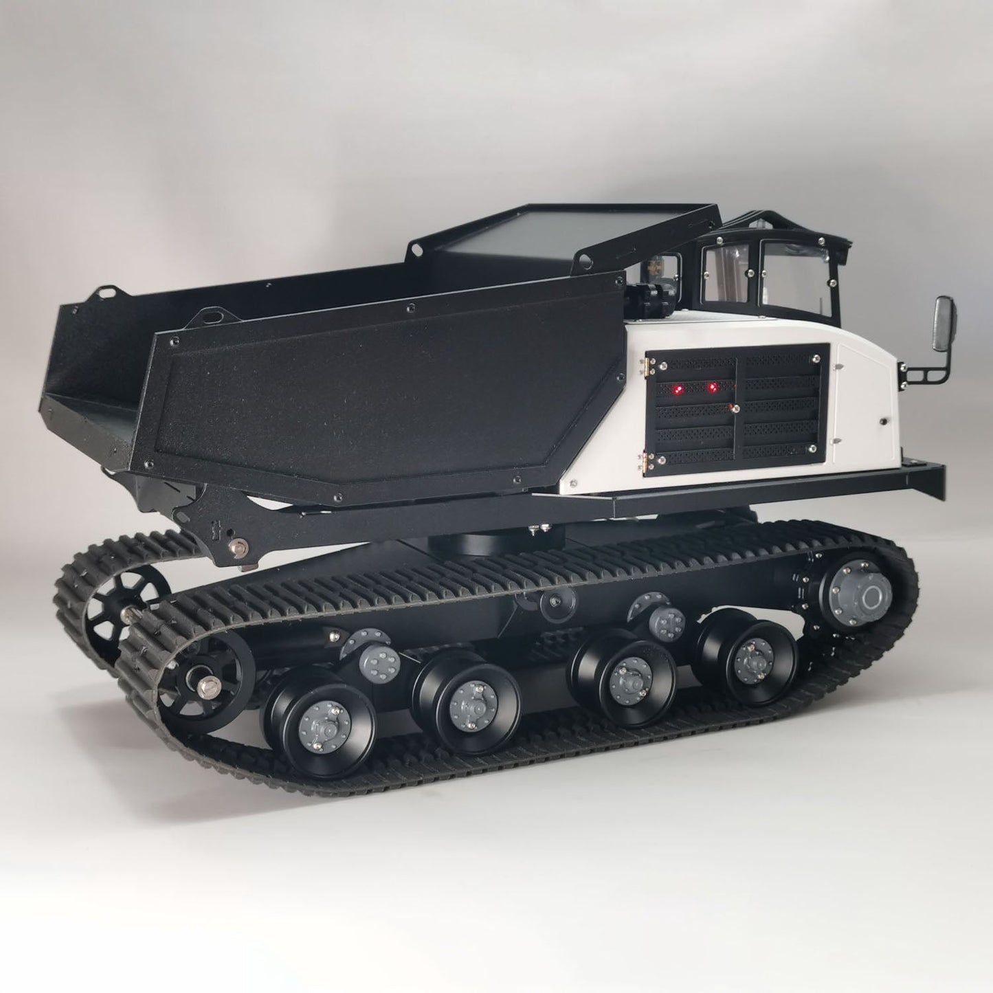 1/14 RC Hydraulic Crawler Dump Truck T14R Metal Tracked Tipper RTR Construction Machine Flysky ST8 Radio Light Sound Battery