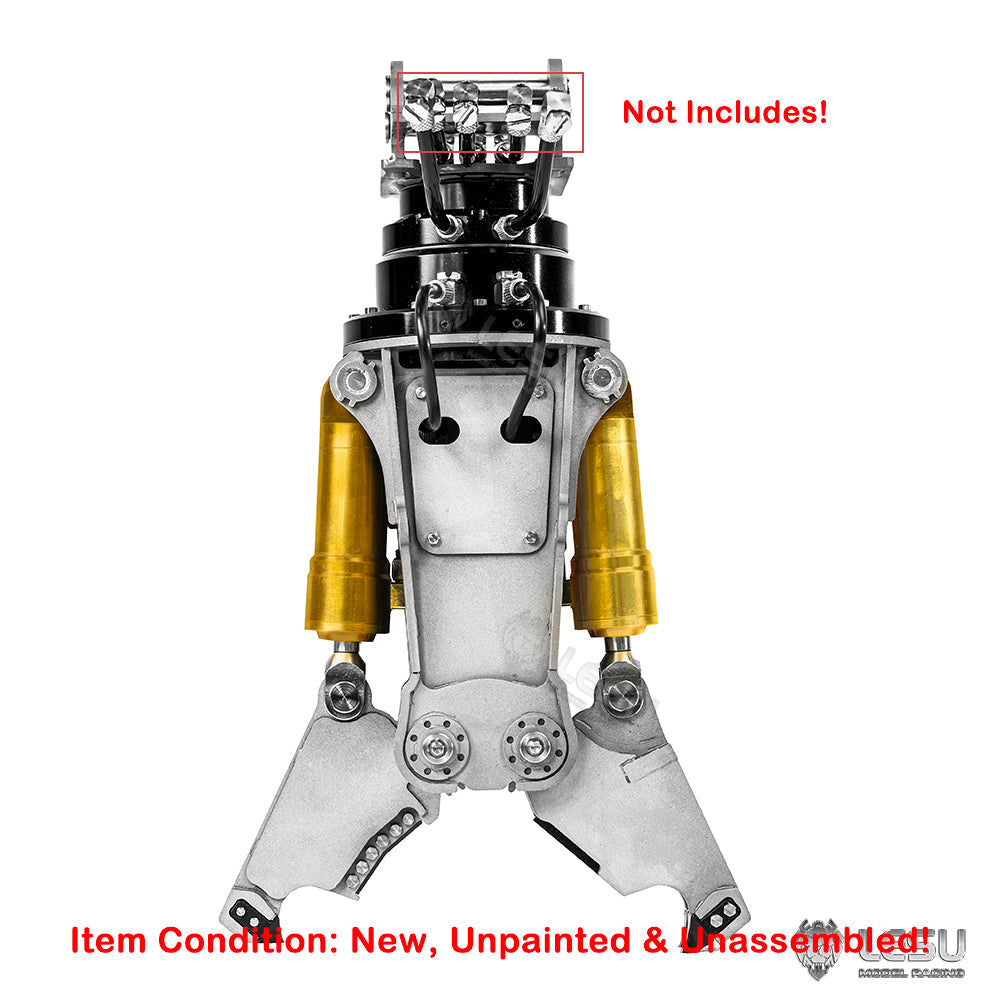 Metal Hydraulic Tongs DIY Shear for LESU LR960 1/14 RC Demolition Excavator Heavy Machine B0027 B0028 DIY Construction Vehicle
