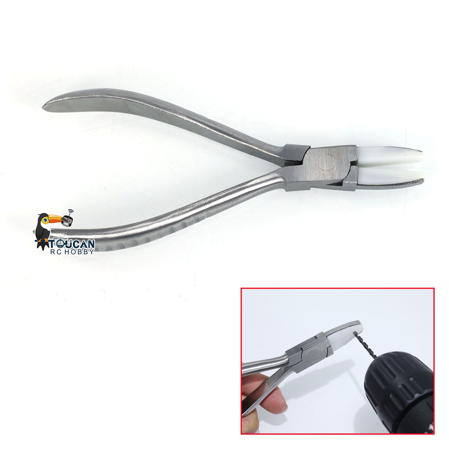 Metal Pliers Painted Flat Nose Pliers for Tubes Sleeves RC Hydraulic Excavator Truck Loader Forklift Dumper Construction Vehicle