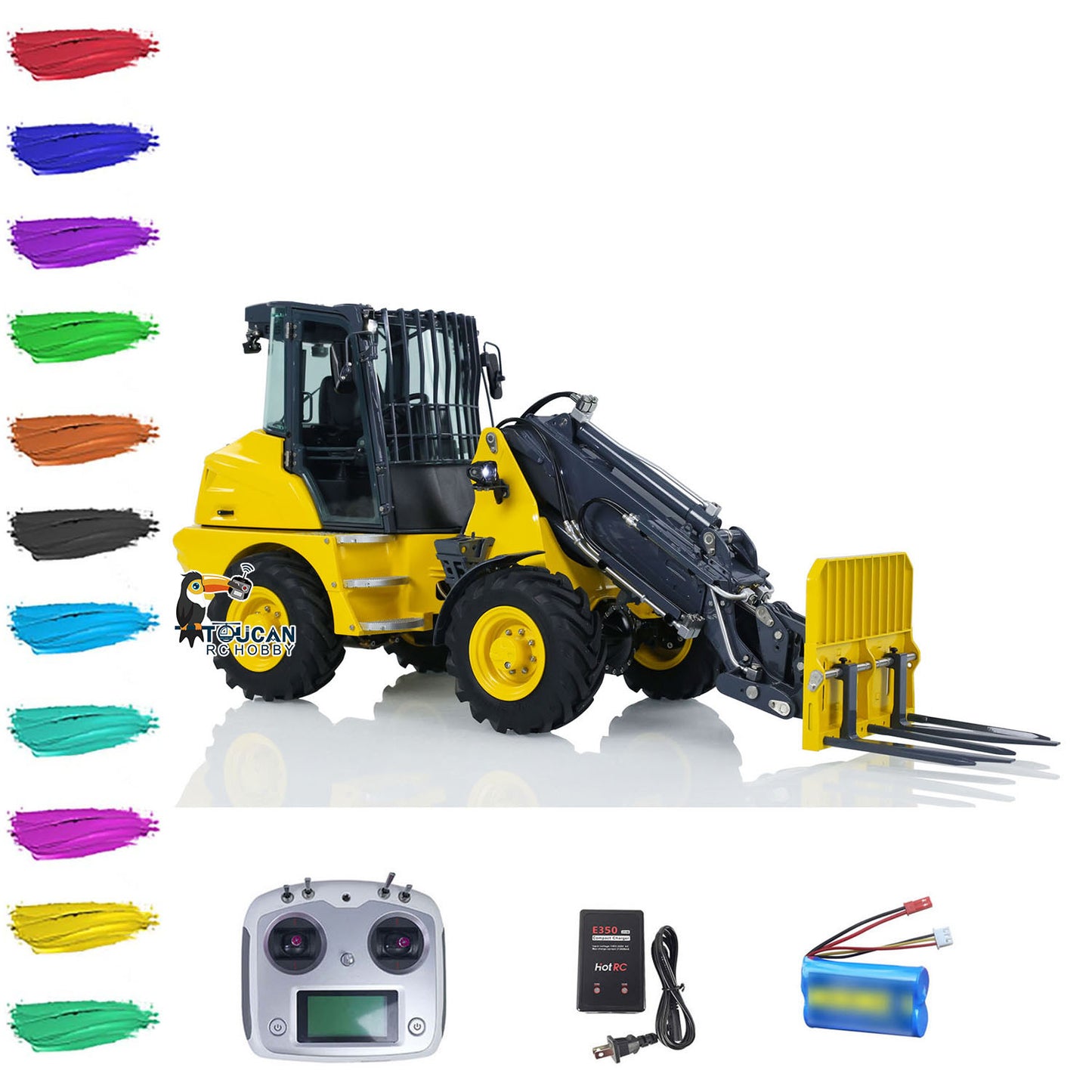 LESU RTR 1/14 Hydraulic RC Telescopic Arm Car Metal Loader AT1050 Forklift Truck