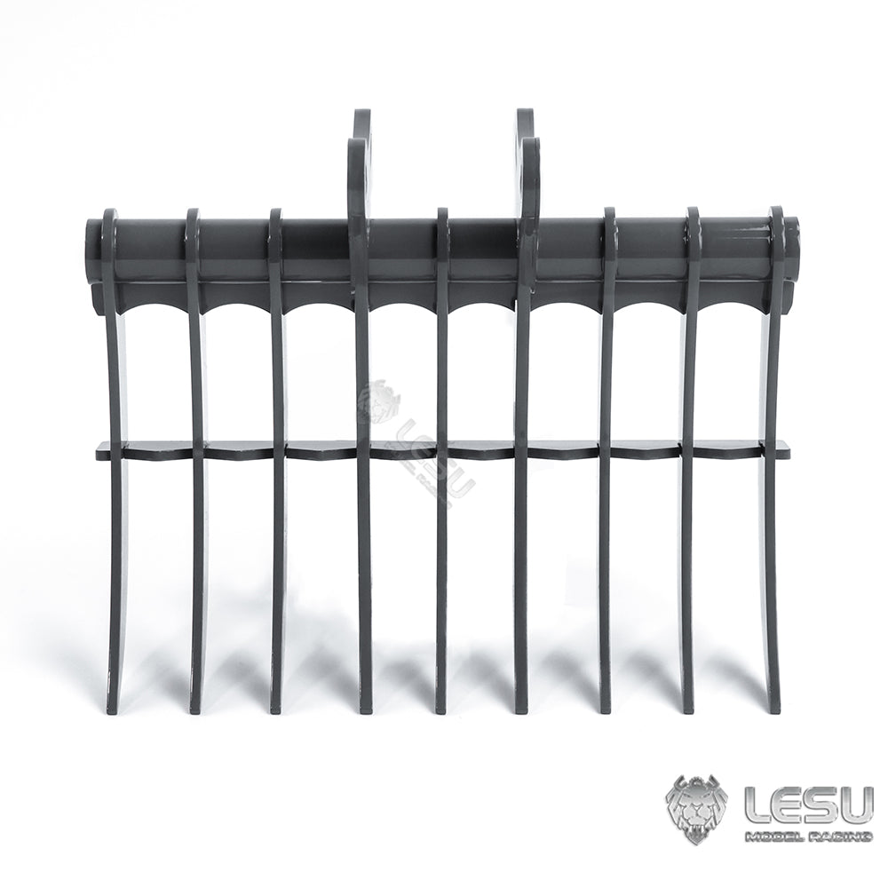 LESU Metal Nail Rake Bucket for 1/14 RC Hydraulic Equipment Radio Controlled Excavator ET35 Upgraded Parts DIY Accessories