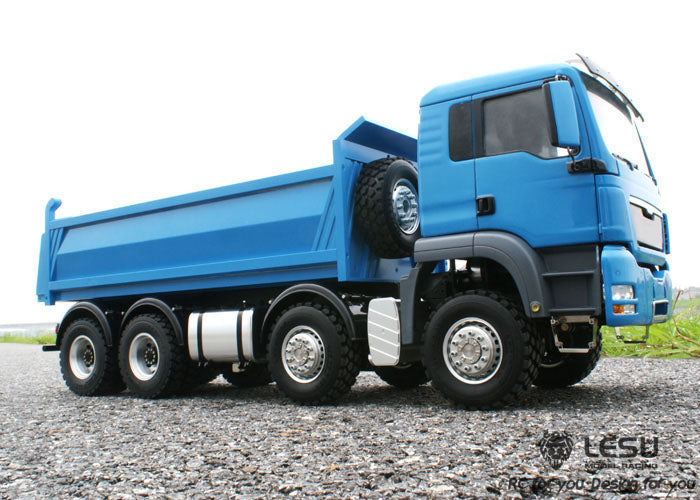 IN STOCK LESU MAN 8*8 Hydraulic RC Dumper Truck Bucket Model Motor ESC Servo 1/14 TAMIYA