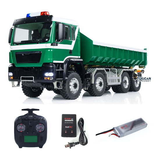 LESU 8x8 1/14 RC Hydraulic Roll On Dumper Truck RTR Radio Control Full Dump Cars Lights Sounds