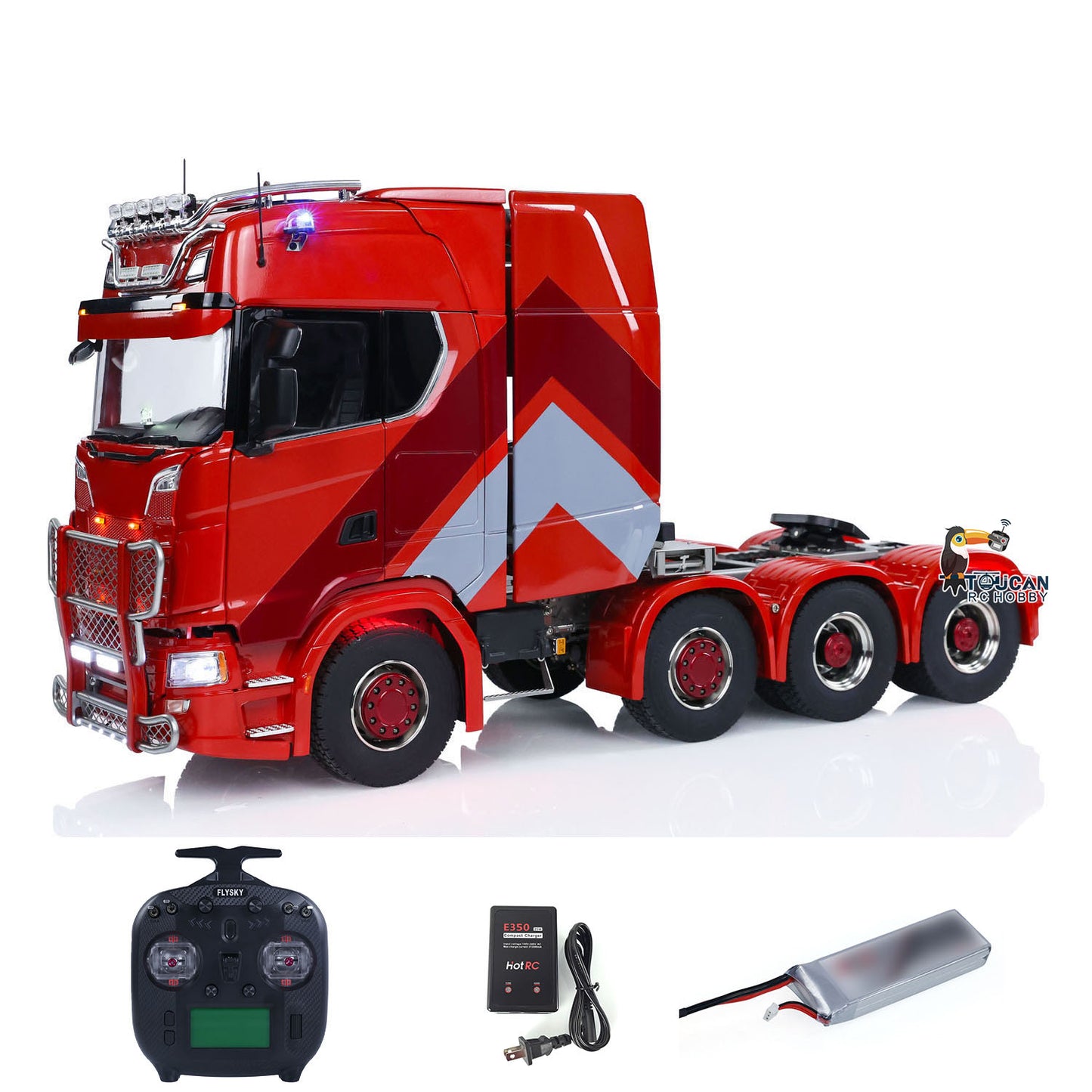 1/14 RC Tractor Truck 770S 8x8 Metal Chassis Remote Control Lorry Lock Differential 3Speed Cab Suspension Smoking ST8 Battery