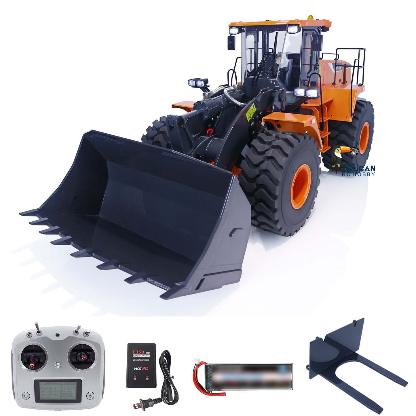 Metal XDRC 1/14 WA470 Hydraulic RC Loader RTR Remote Control Car Painted Model ESC Motor Servo Light Sound Battery Sand Bucket