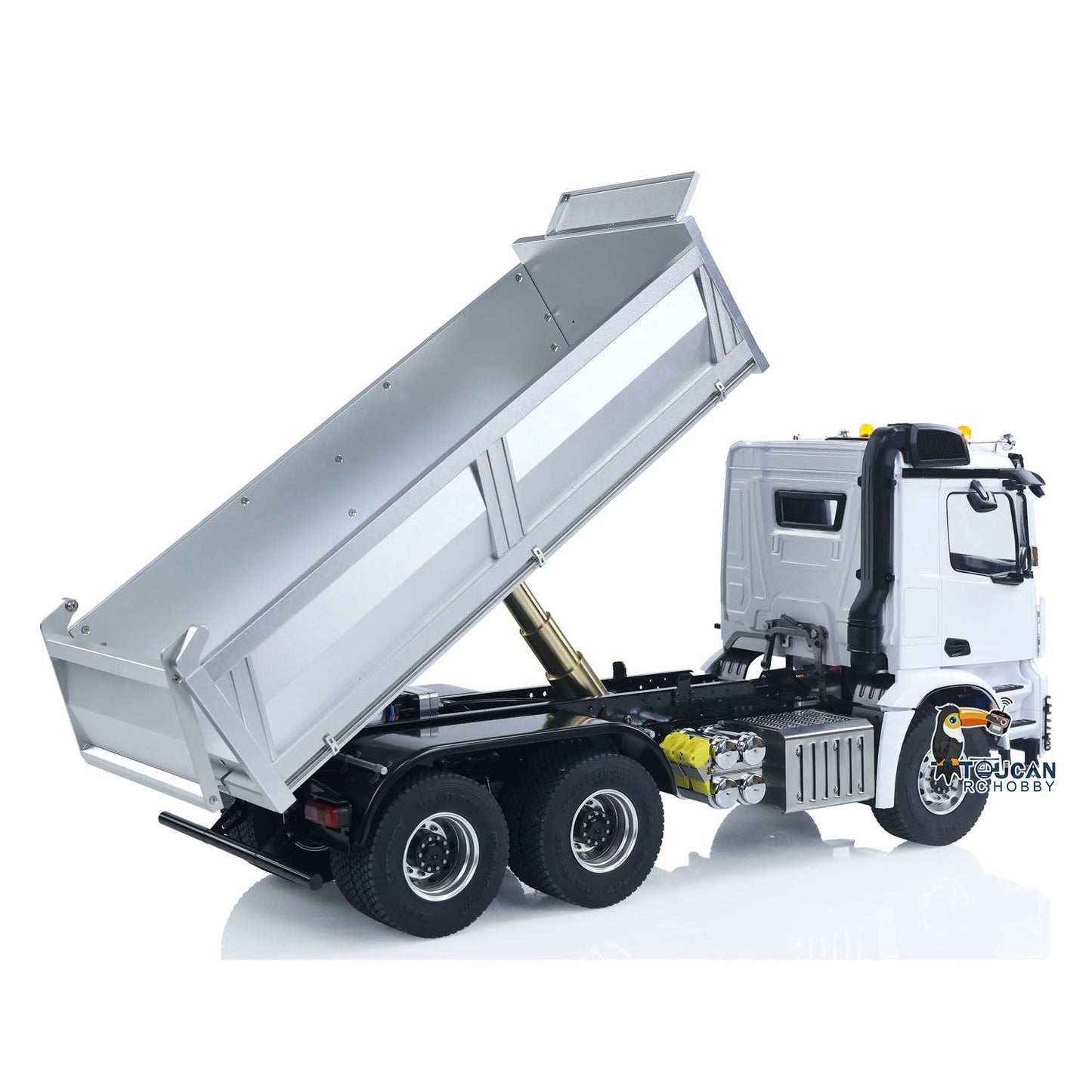 2Speed 3348 Metal Chassis 1/14 RTR RC Hydraulic Dumper Remote Control Tipper Model NO Lock Differential Axle Light Sound Battery