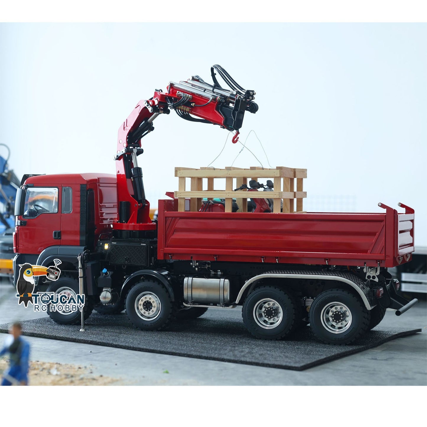 LESU 1/14 RC Hydraulic Dump Truck 8X8 Remote Controlled Crane Dumper Tipper Toy Cars Ready to Run DIY Hobby Model