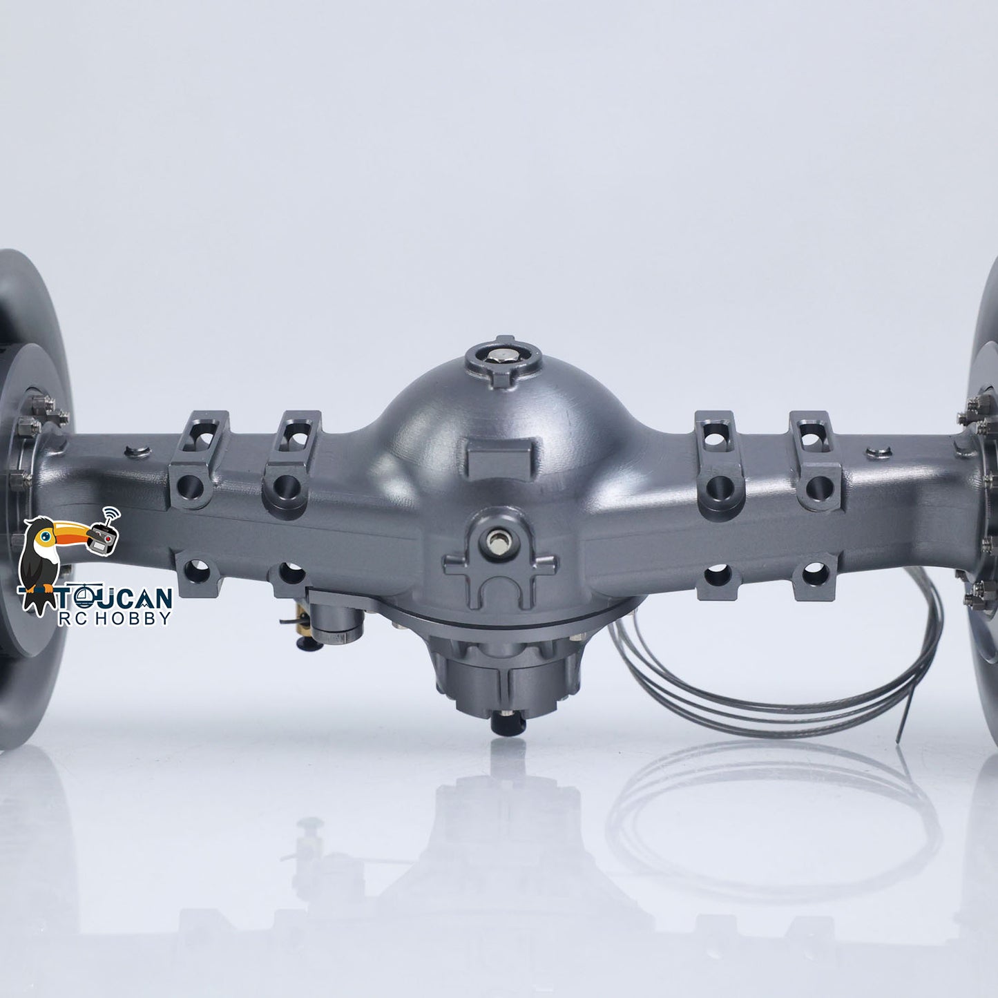Metal Wheel Side Reduction Front Axle for 1/14 RC Hydraulic Loader ZW370 JDM-198 Radio Control Articulated Truck Model E450C Construction Vehicle