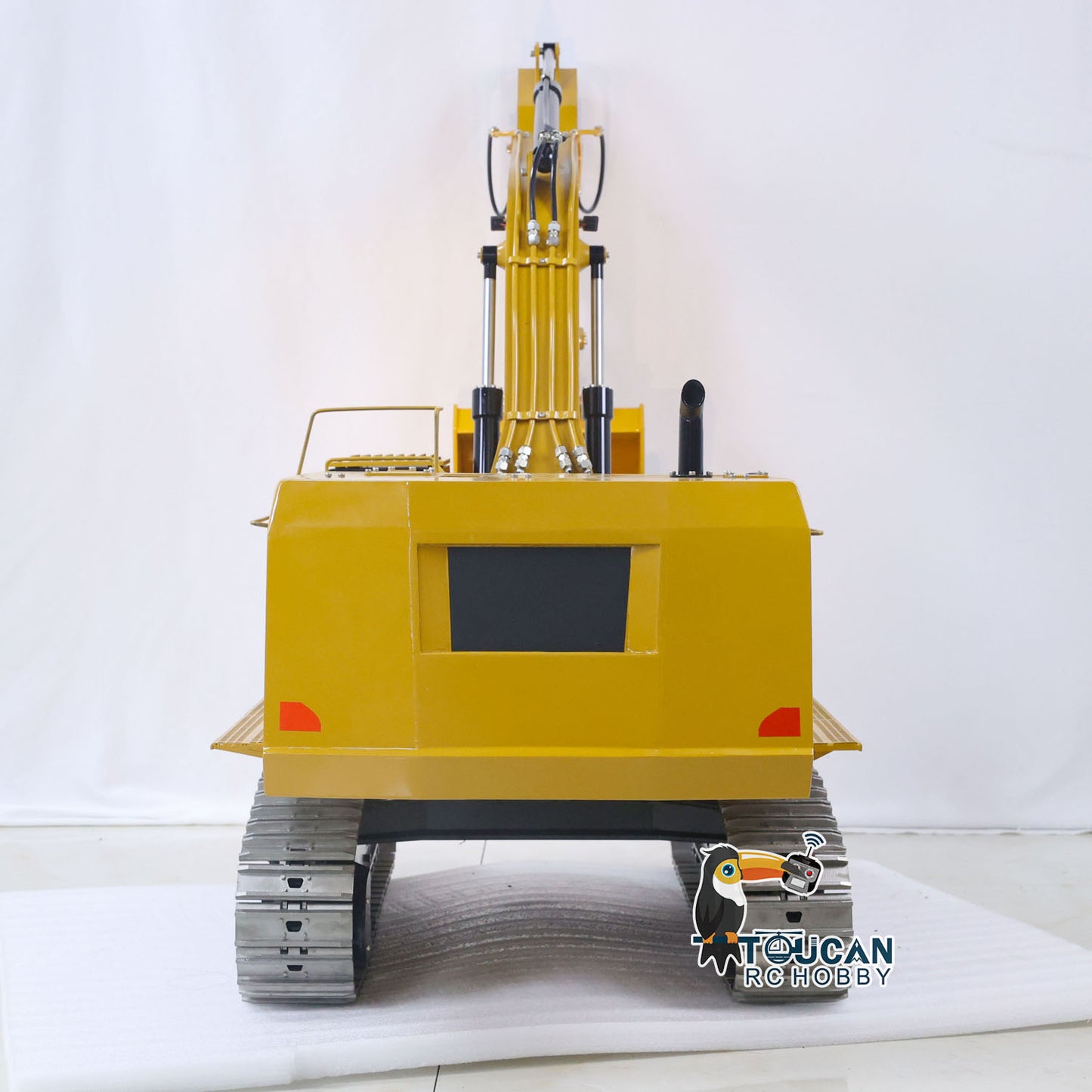 Metal 1/8 390F RC Hydraulic Excavator Digger Shear Scissor Grab Bucket Ripper Quick Released Coupler