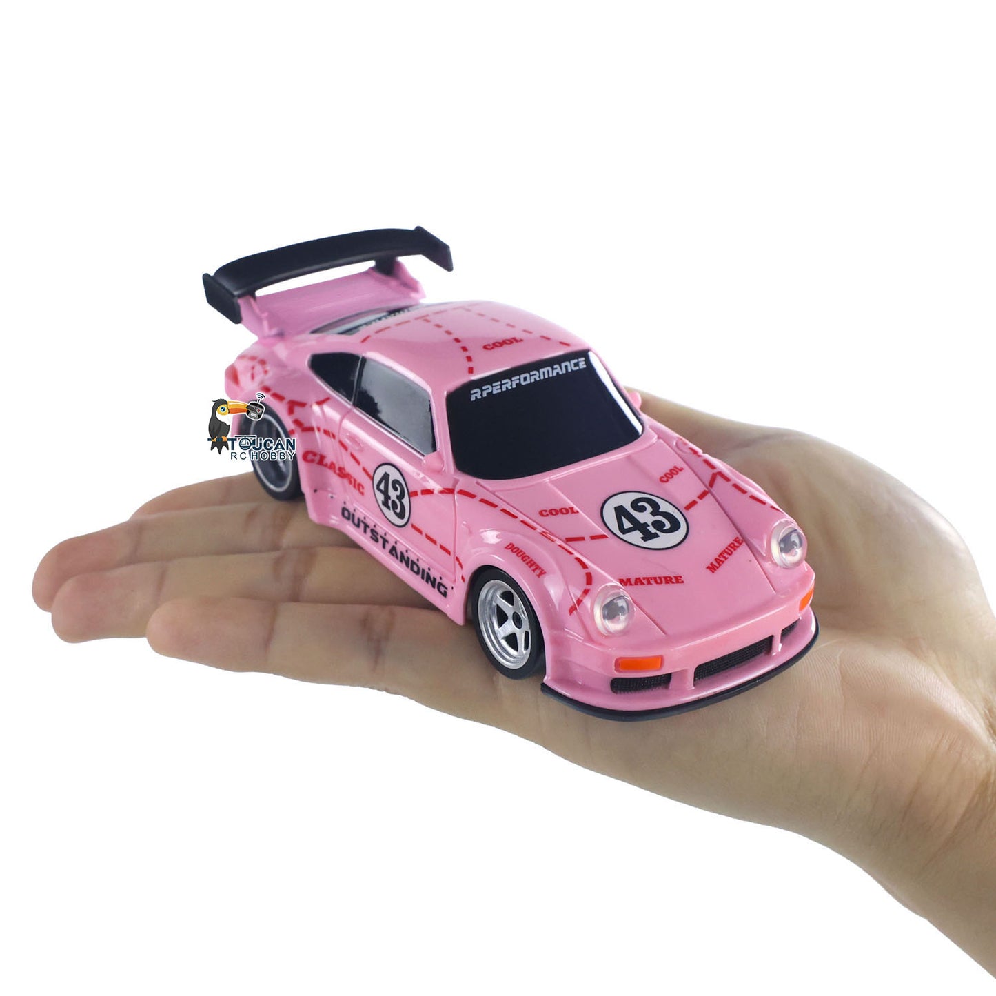 JIABAILE 993 2.4G Mini RC Drift Car 1/43 Racing Vehicle 4WD Ready to Go Toy Model Gyroscope Radio Battery Lights 4305A
