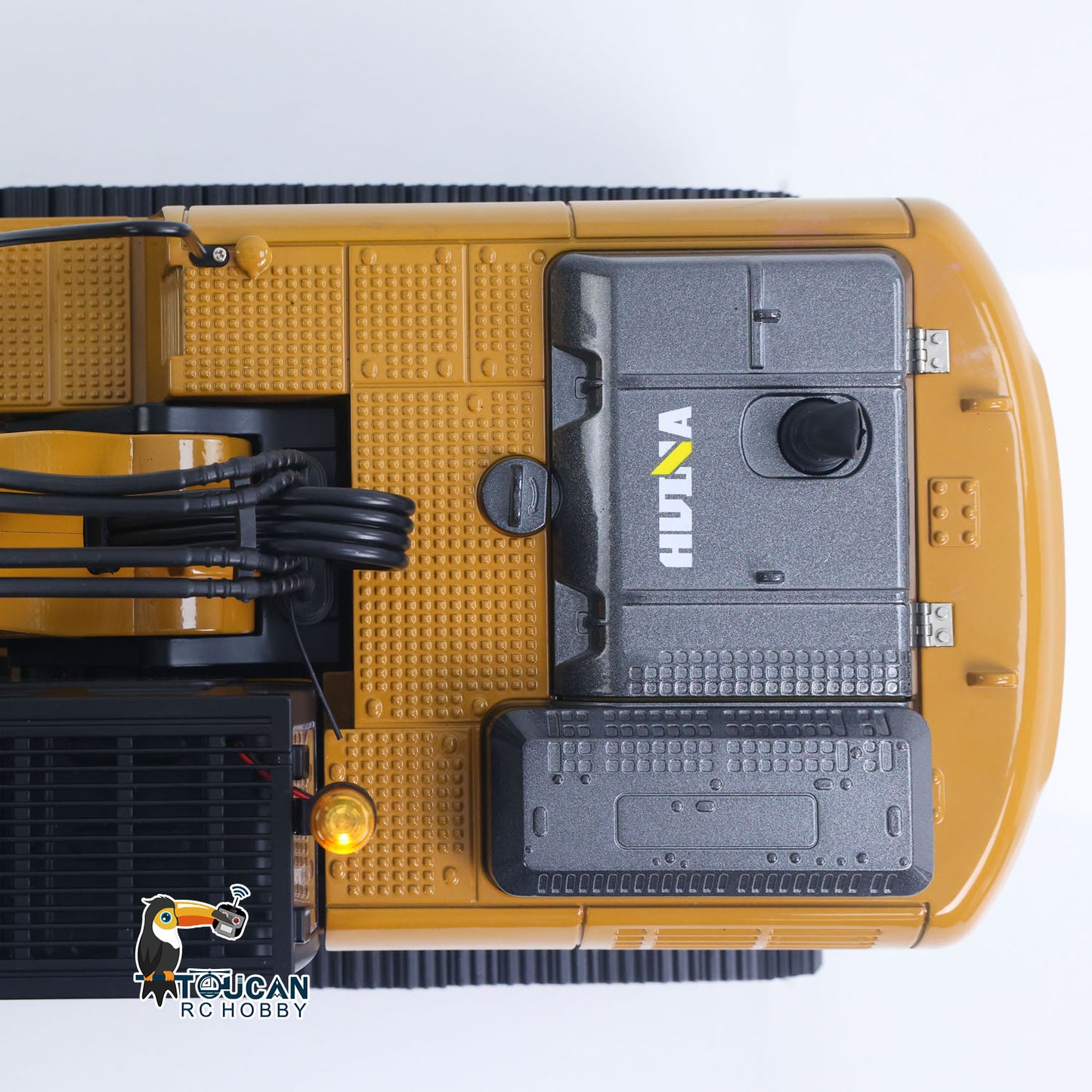 US STOCK HUINA New Upgrade 580 1/14 Metal Excavator Model Engineering Vehicle Electric Ball Grabber 360 Rotating Shear Claw Sound Lights