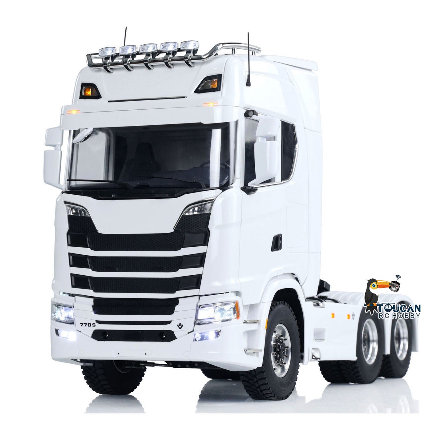 1/14 770S RC Tractor Truck Metal Chassis 6x6 Remote Control Car 770 with 2-speed Transmission