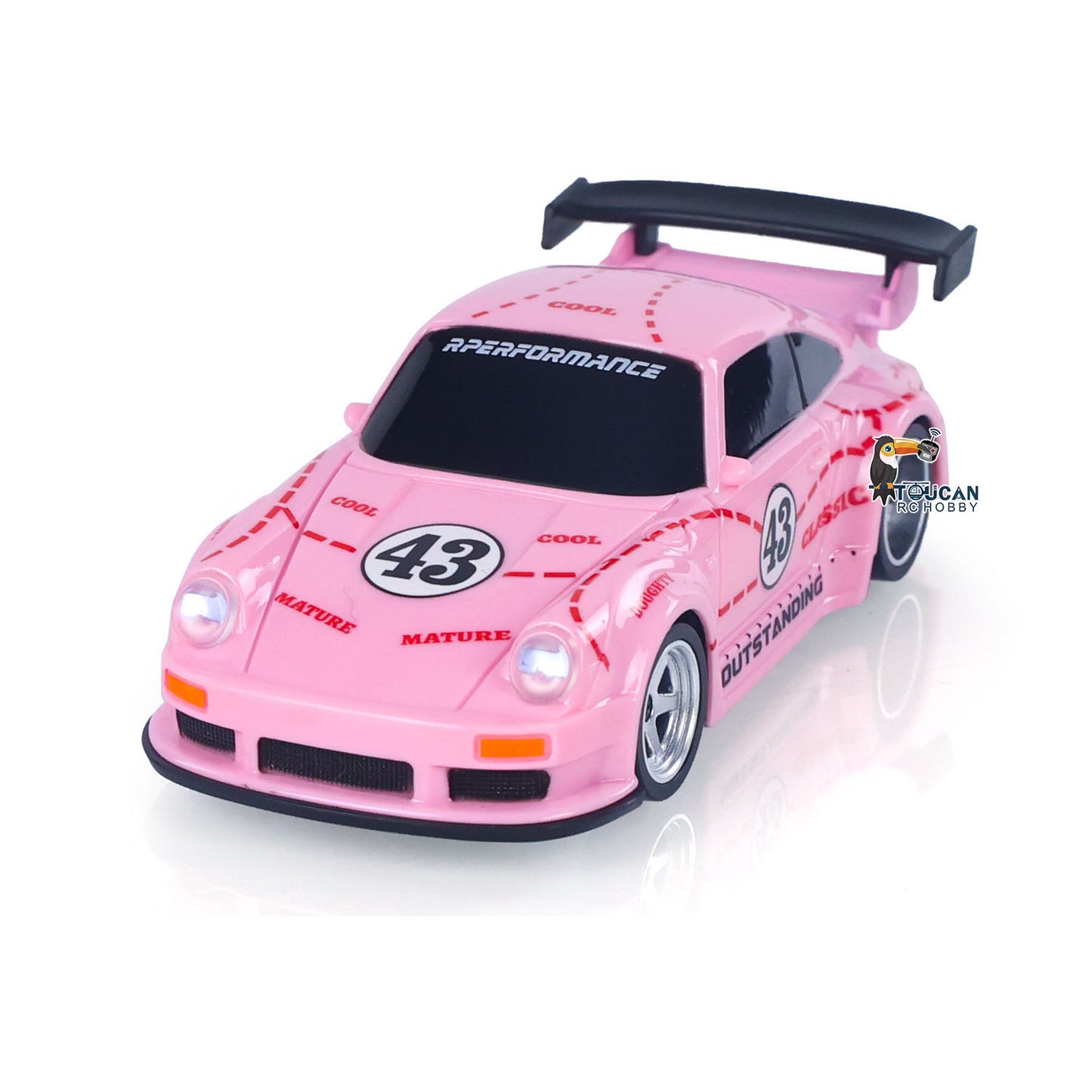 JIABAILE 993 2.4G Mini RC Drift Car 1/43 Racing Vehicle 4WD Ready to Go Toy Model Gyroscope Radio Battery Lights 4305A