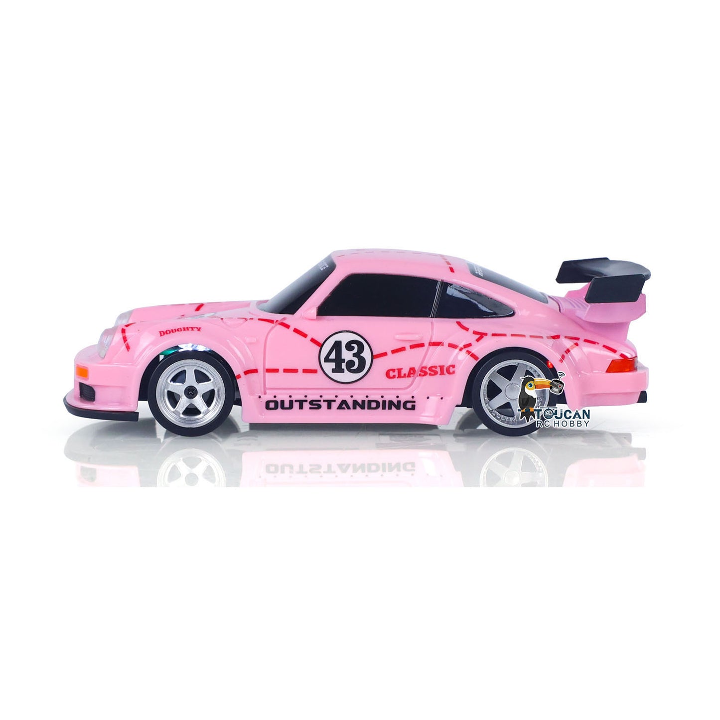JIABAILE 993 2.4G Mini RC Drift Car 1/43 Racing Vehicle 4WD Ready to Go Toy Model Gyroscope Radio Battery Lights 4305A