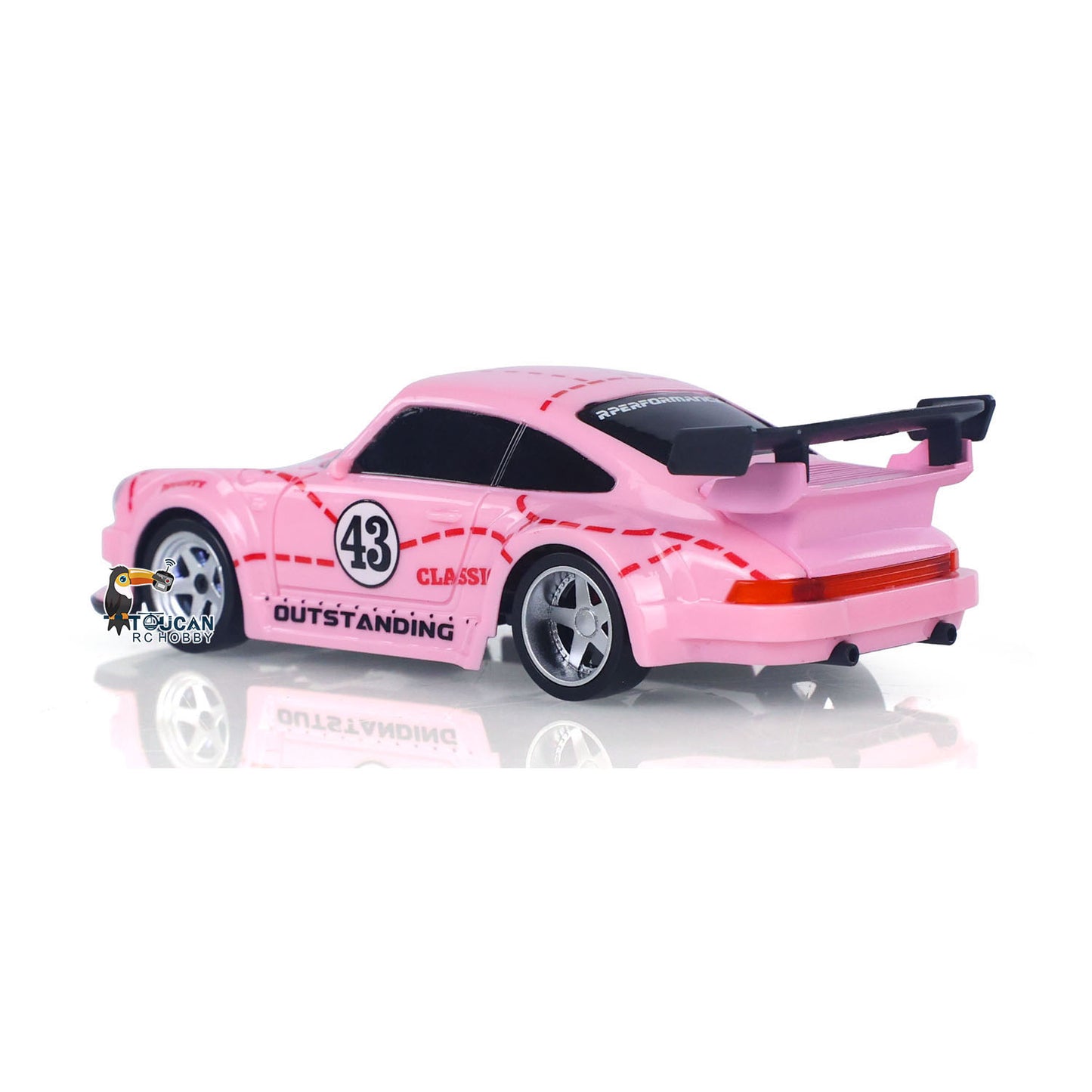 JIABAILE 993 2.4G Mini RC Drift Car 1/43 Racing Vehicle 4WD Ready to Go Toy Model Gyroscope Radio Battery Lights 4305A