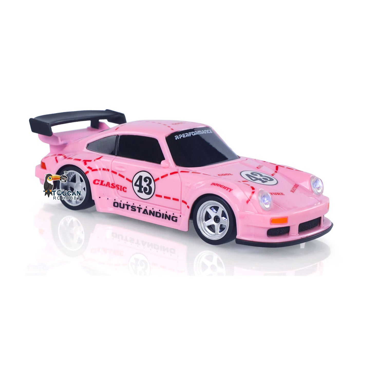 JIABAILE 993 2.4G Mini RC Drift Car 1/43 Racing Vehicle 4WD Ready to Go Toy Model Gyroscope Radio Battery Lights 4305A
