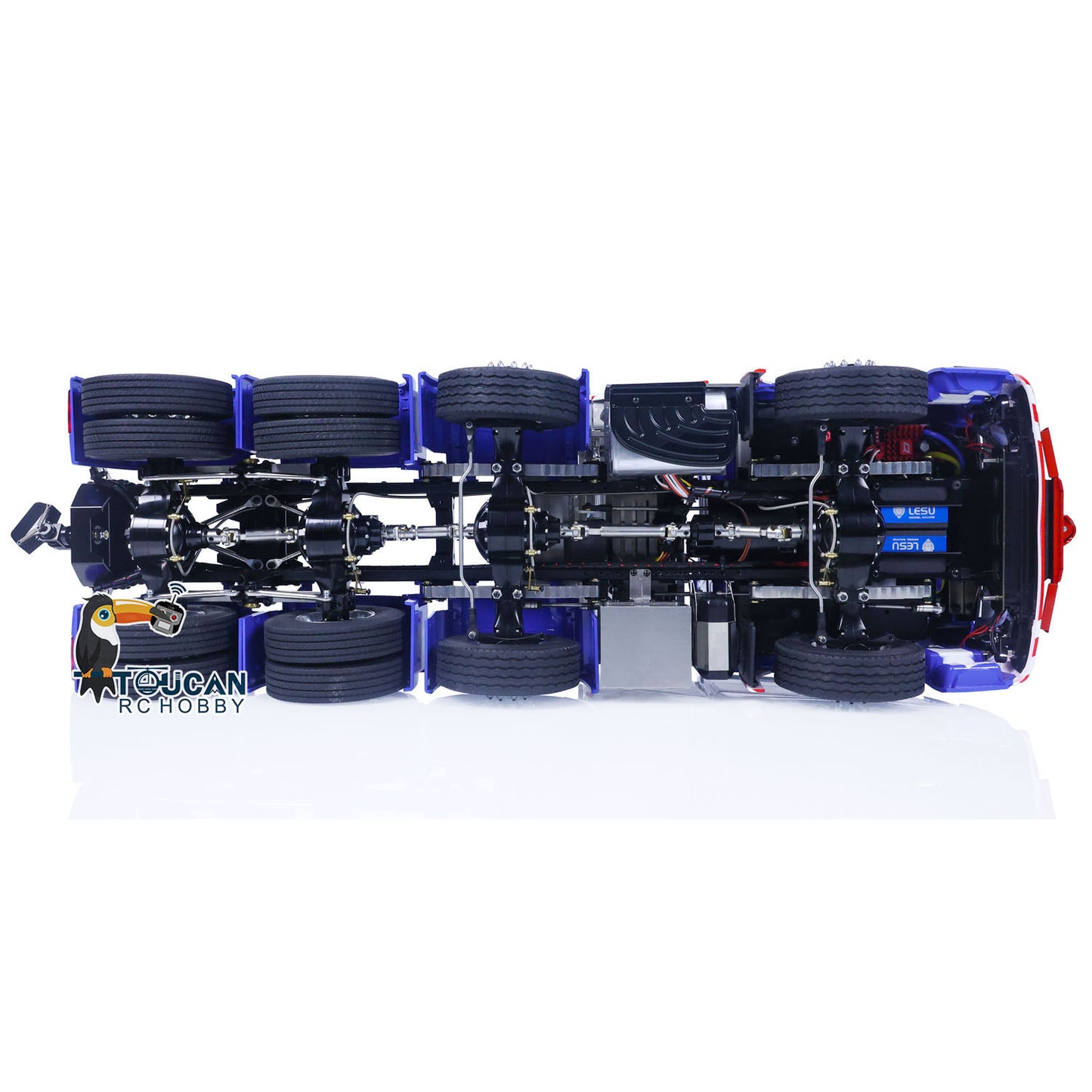 LESU 8X8 1/14 8X8 Metal Chassis RC Tractor Truck Painted and Assembled Radio Control Car DIY Vehicle FlySky I6S Servo ESC