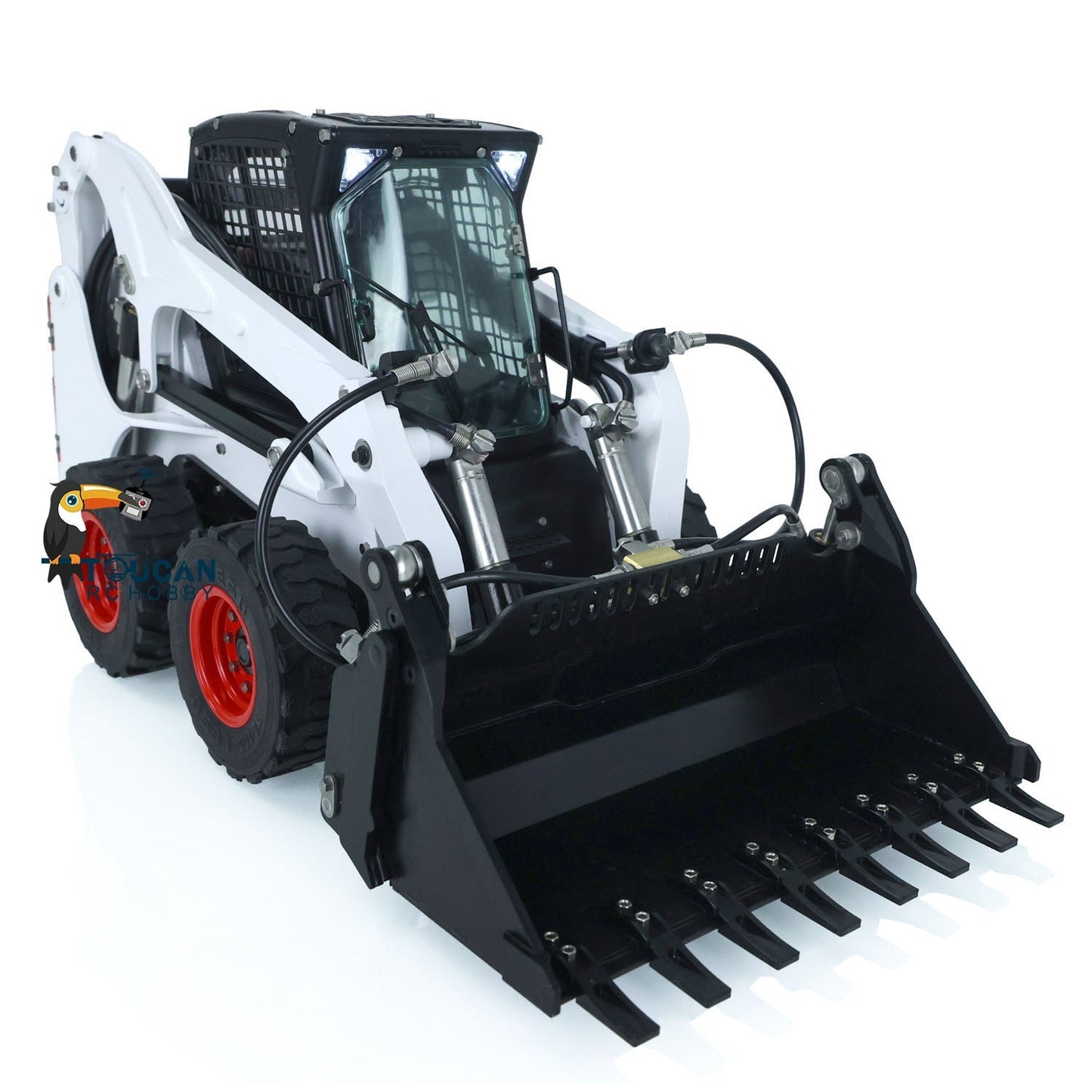 1/14 LESU Aoue-LT5H Metal RC Hydraulic Skid-Steer Loader Wheeled Radio Controlled DIY Model Painted Car W/ Sound Light ESC Motor
