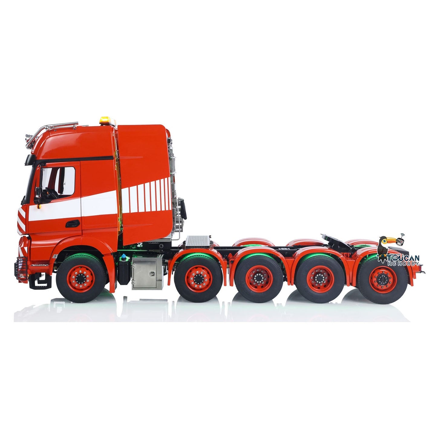 TOUCAN 10X8 Metal Chassis 3363 1/14 RC Tractor Truck RTR Lorry Car Smoke Sound 2Speed Gearbox ST8 Battery Rotating Light