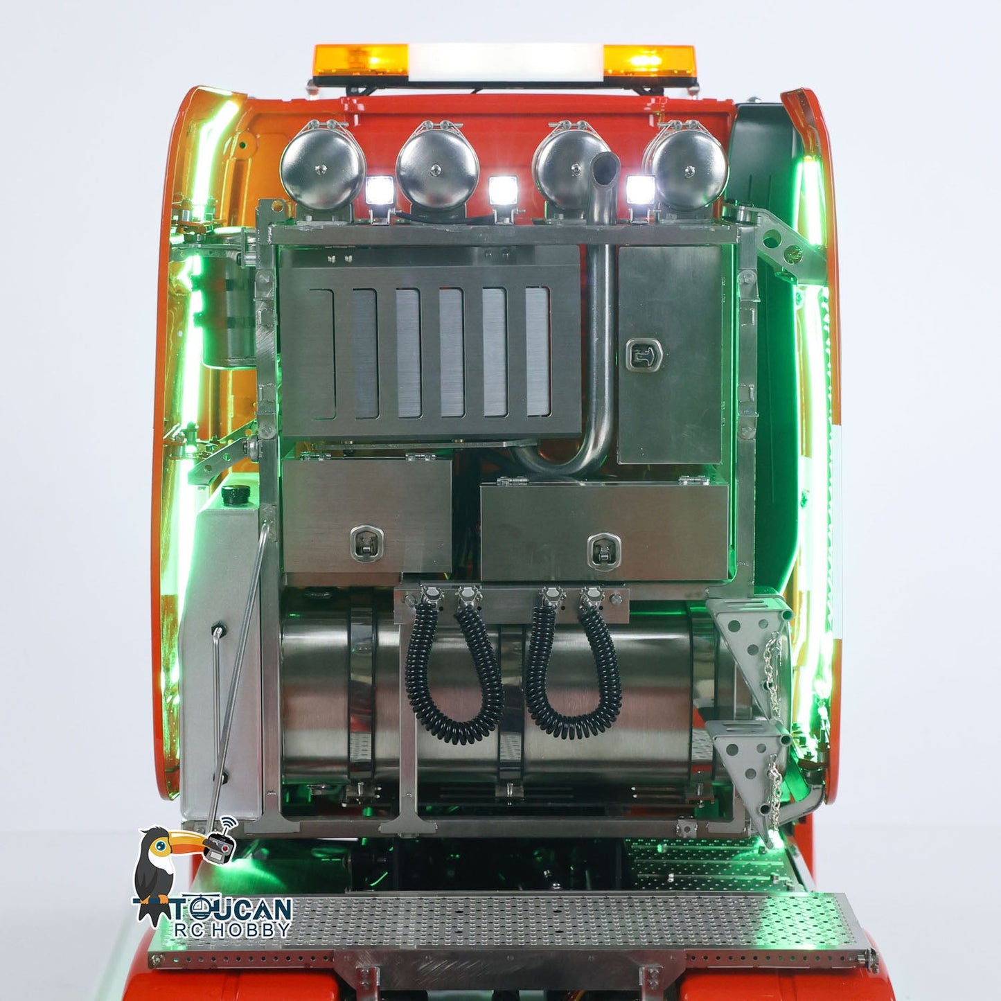 TOUCAN 10X8 Metal Chassis 3363 1/14 RC Tractor Truck RTR Lorry Car Smoke Sound 2Speed Gearbox ST8 Battery Rotating Light