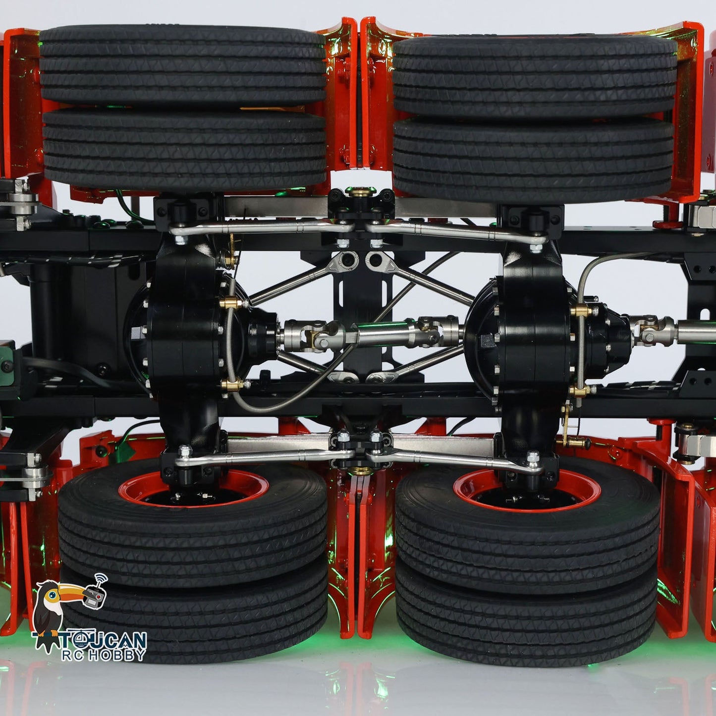 TOUCAN 10X8 Metal Chassis 3363 1/14 RC Tractor Truck RTR Lorry Car Smoke Sound 2Speed Gearbox ST8 Battery Rotating Light