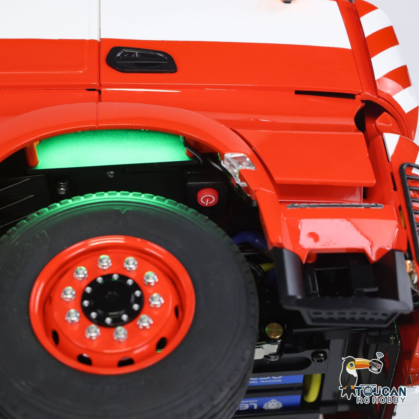 TOUCAN 10X8 Metal Chassis 3363 1/14 RC Tractor Truck RTR Lorry Car Smoke Sound 2Speed Gearbox ST8 Battery Rotating Light