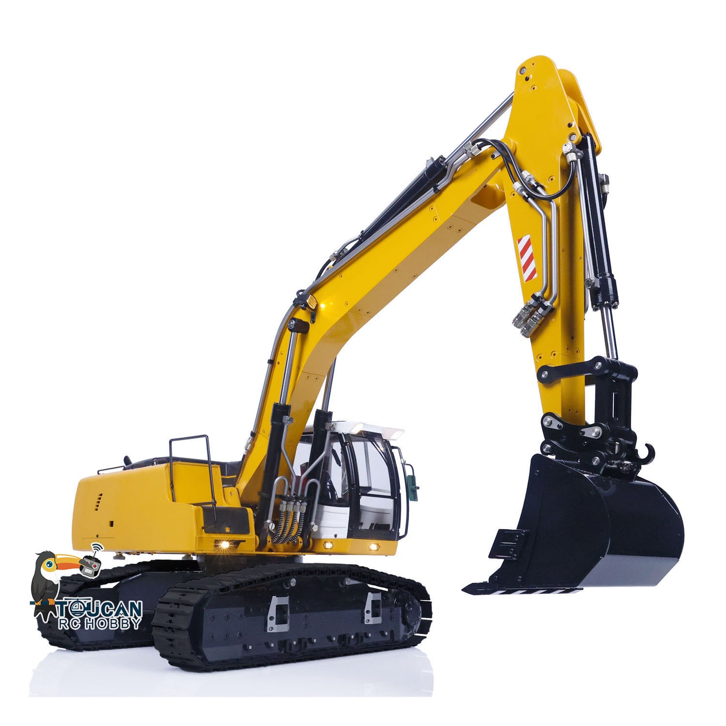1/14 RC Hydraulic Excavator 946 Digger Clamshell Bucket Ripper Metal Booms Tracks Bucket Rotation Cabin Oil Tube Gift for Boy