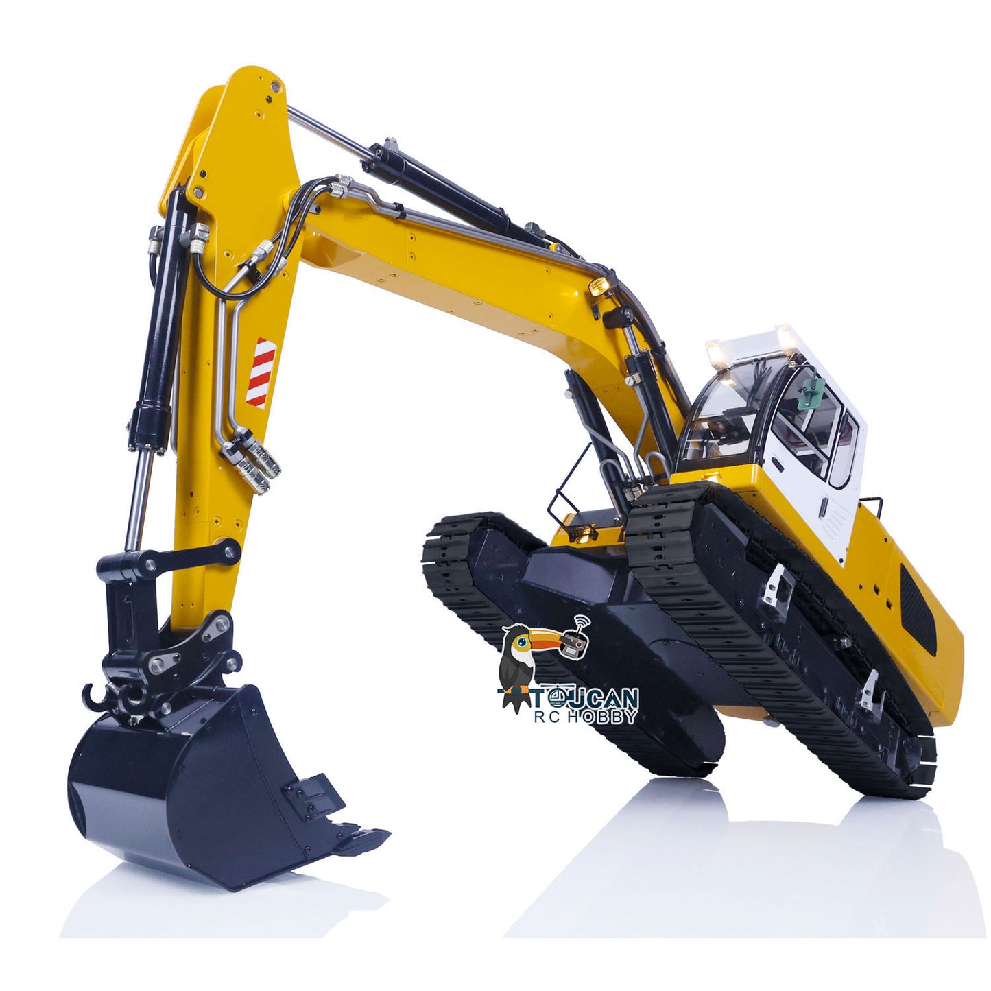 1/14 RC Hydraulic Excavator 946 Digger Clamshell Bucket Ripper Metal Booms Tracks Bucket Rotation Cabin Oil Tube Gift for Boy