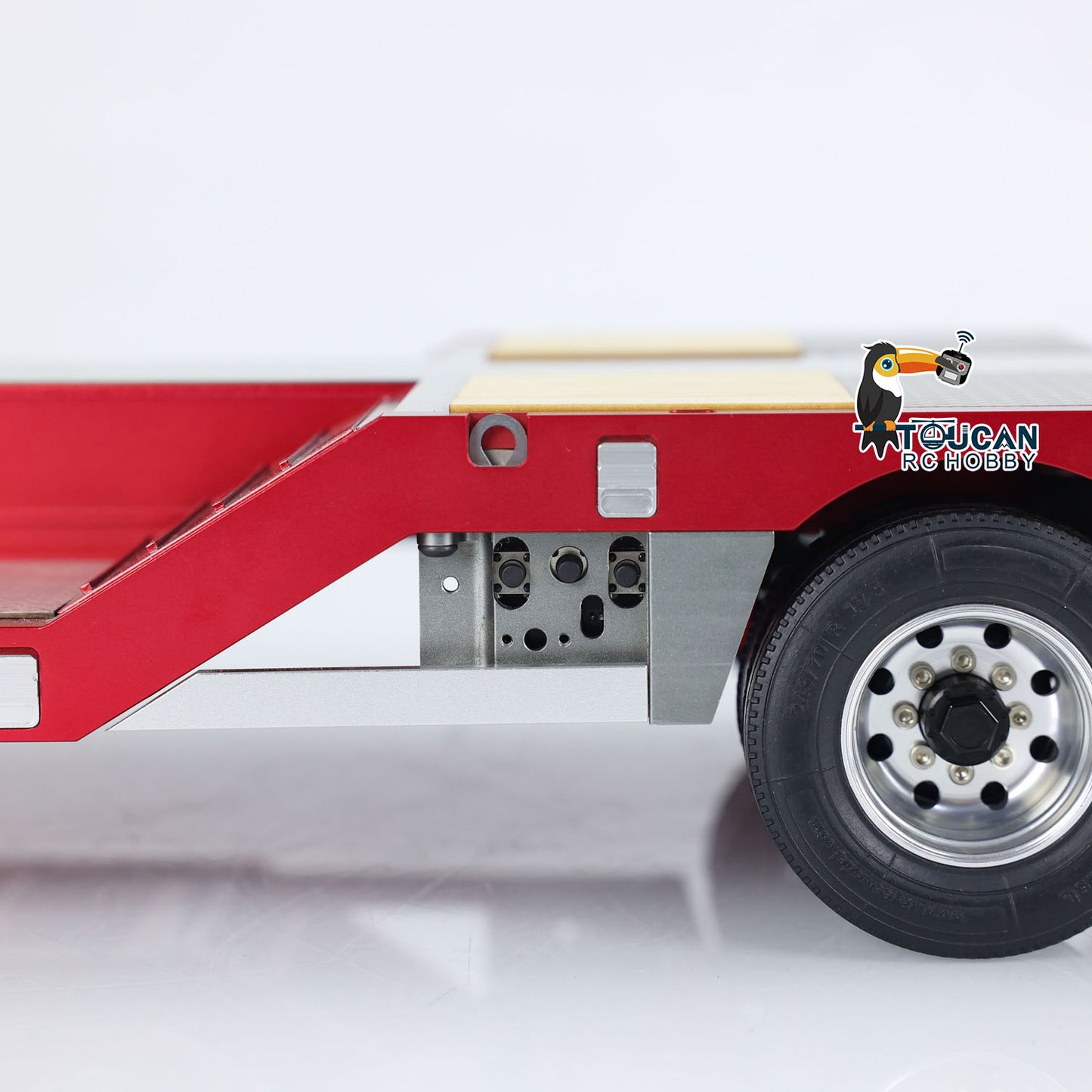 1/14 3 Axles Metal Trailer Extendible Trailers for RC Tractor Truck Car Models