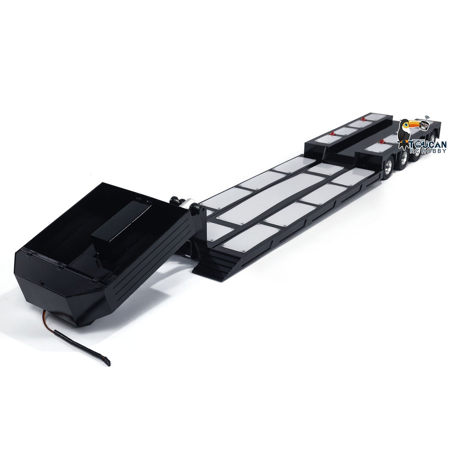 4-Axle Metal Extendable Semi-trailer for 1/14 RC Tractor Truck Radio Control Car