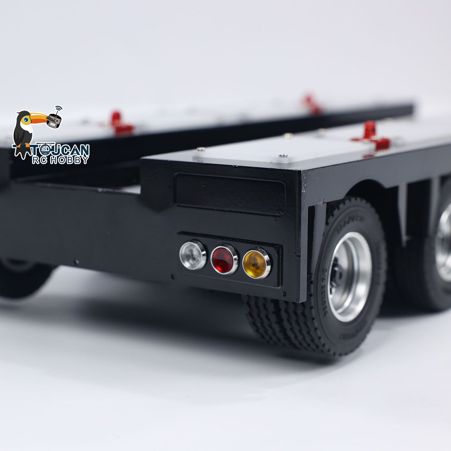 4-Axle Metal Extendable Semi-trailer for 1/14 RC Tractor Truck Radio Control Car