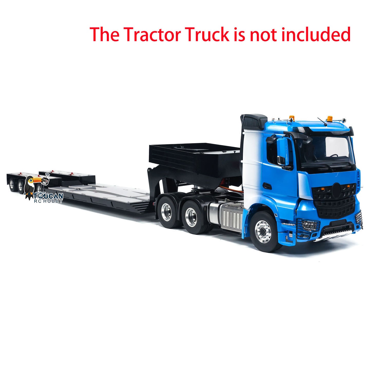 4-Axle Metal Extendable Semi-trailer for 1/14 RC Tractor Truck Radio Control Car