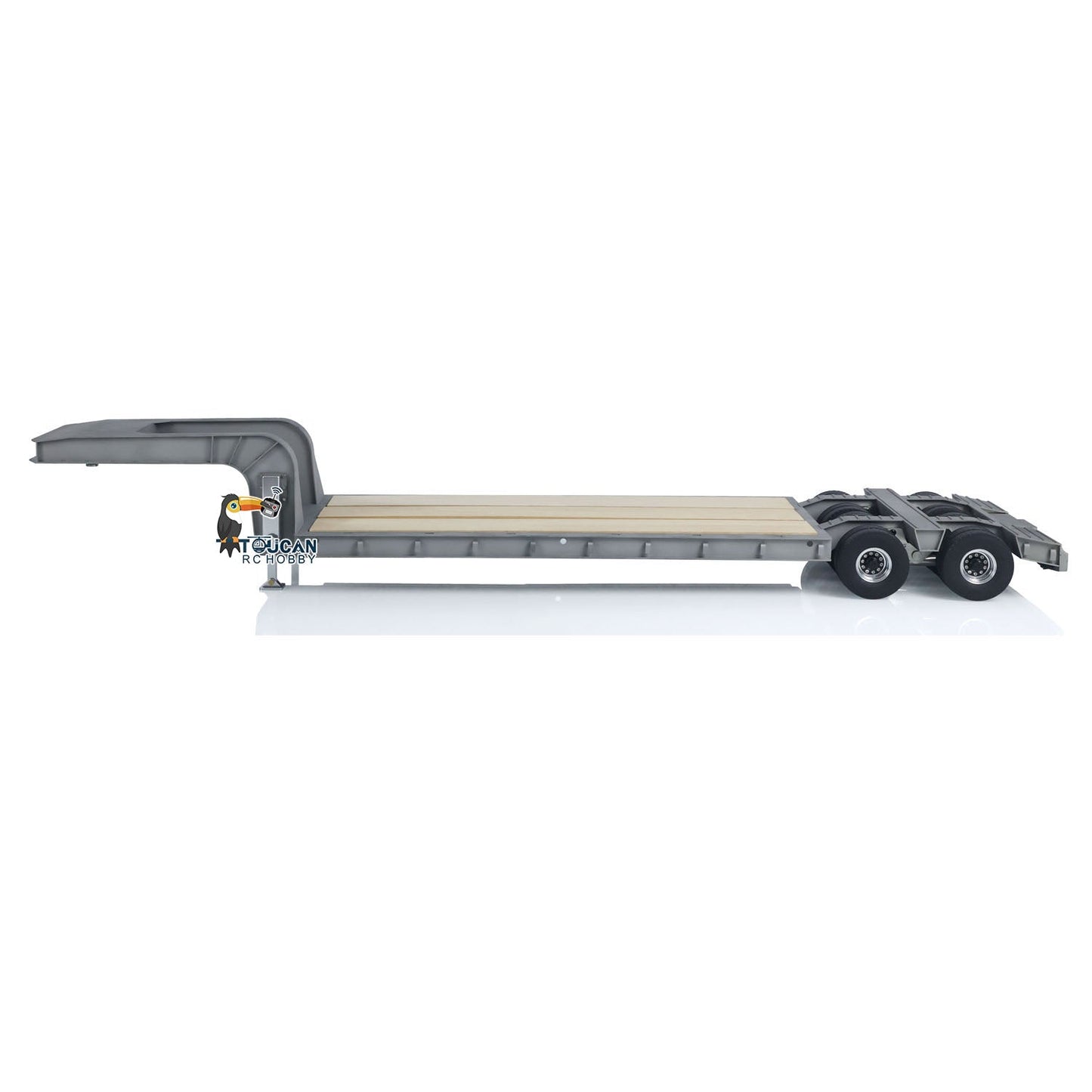LESU 872MM Metal Wood 4Axles Trailer for 1/14 RC TAMIYA Tractor Truck DIY Model