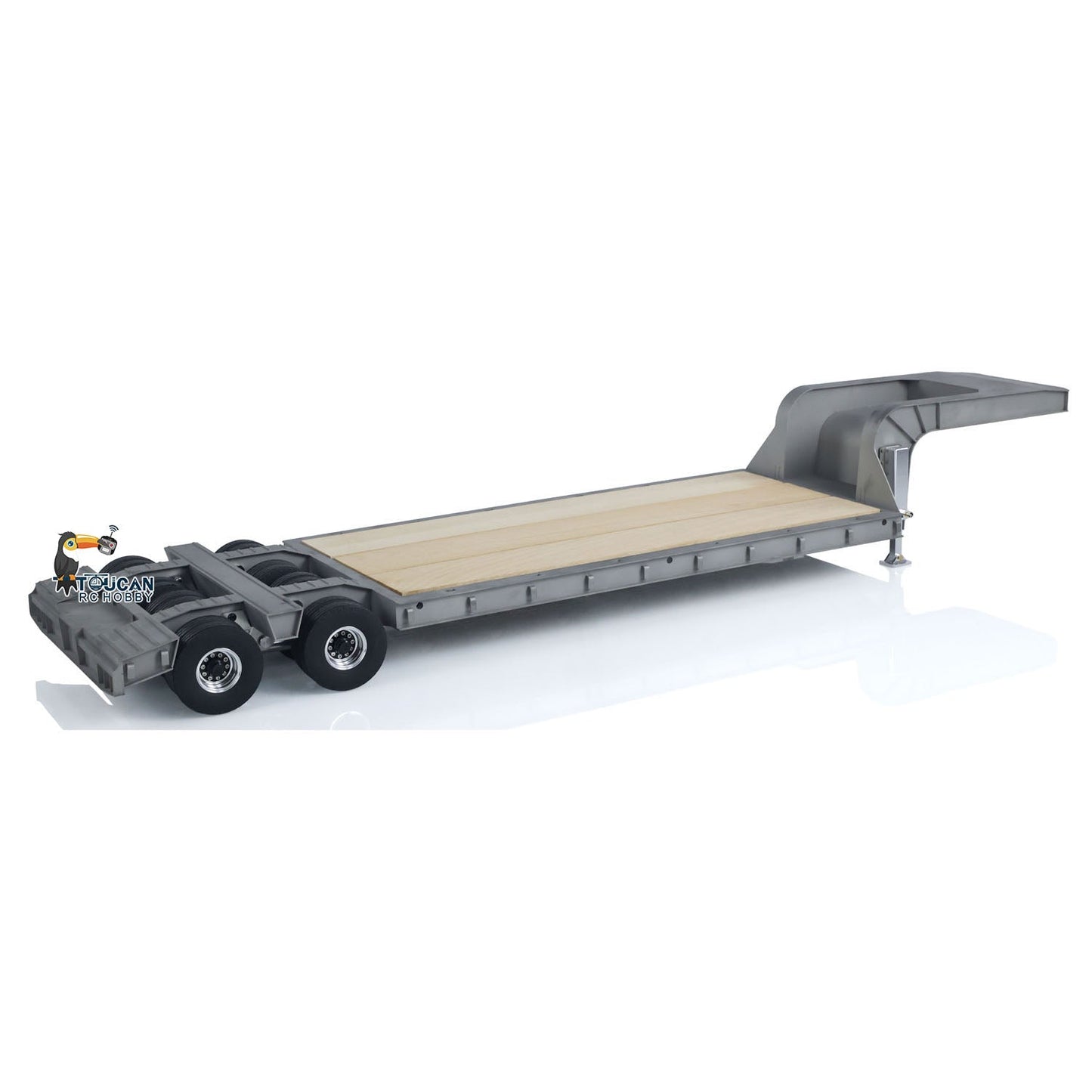 LESU 872MM Metal Wood 4Axles Trailer for 1/14 RC TAMIYA Tractor Truck DIY Model