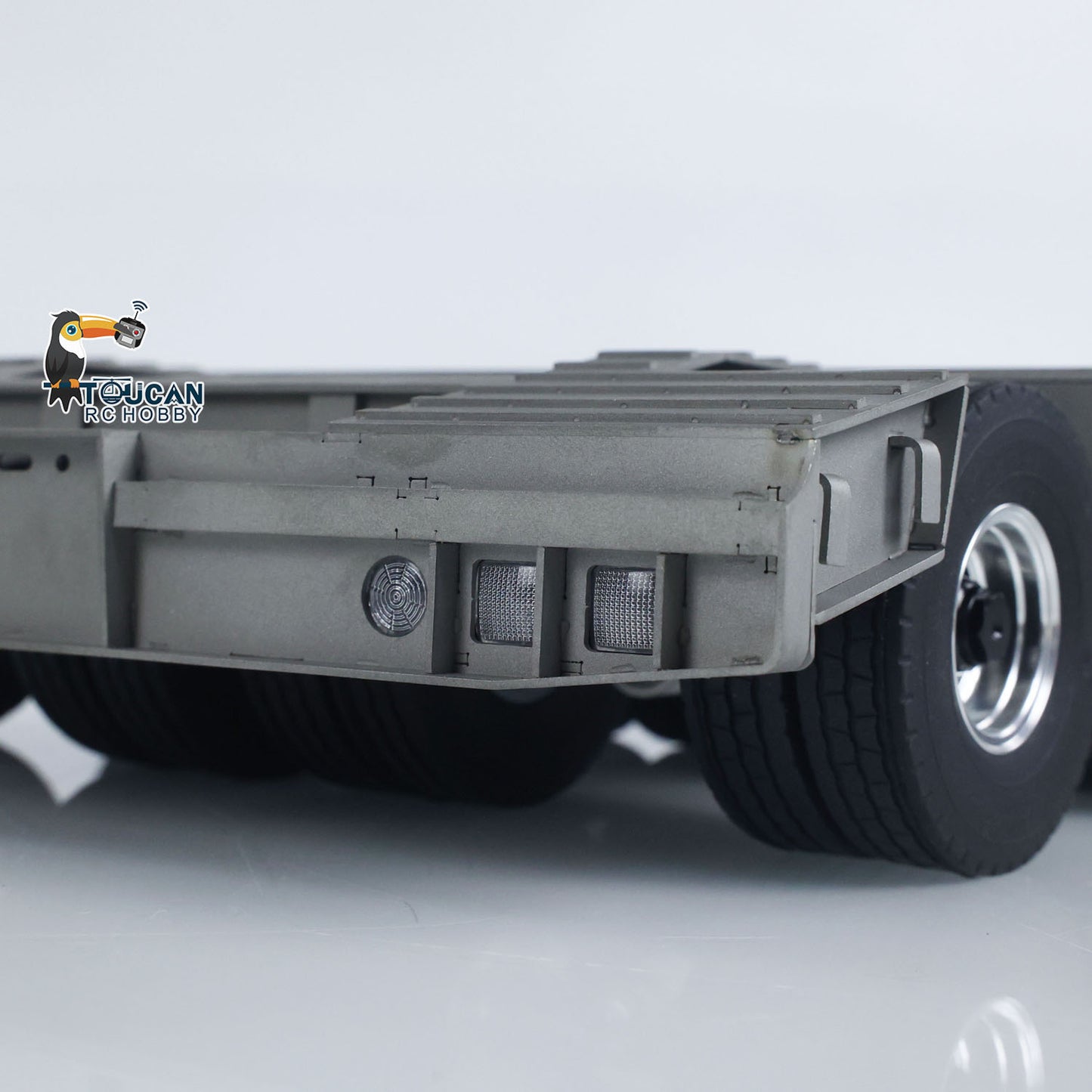 US Stock LESU 872MM Metal Wood 4Axles Trailer for 1/14 RC TAMIYA Tractor Truck DIY Model