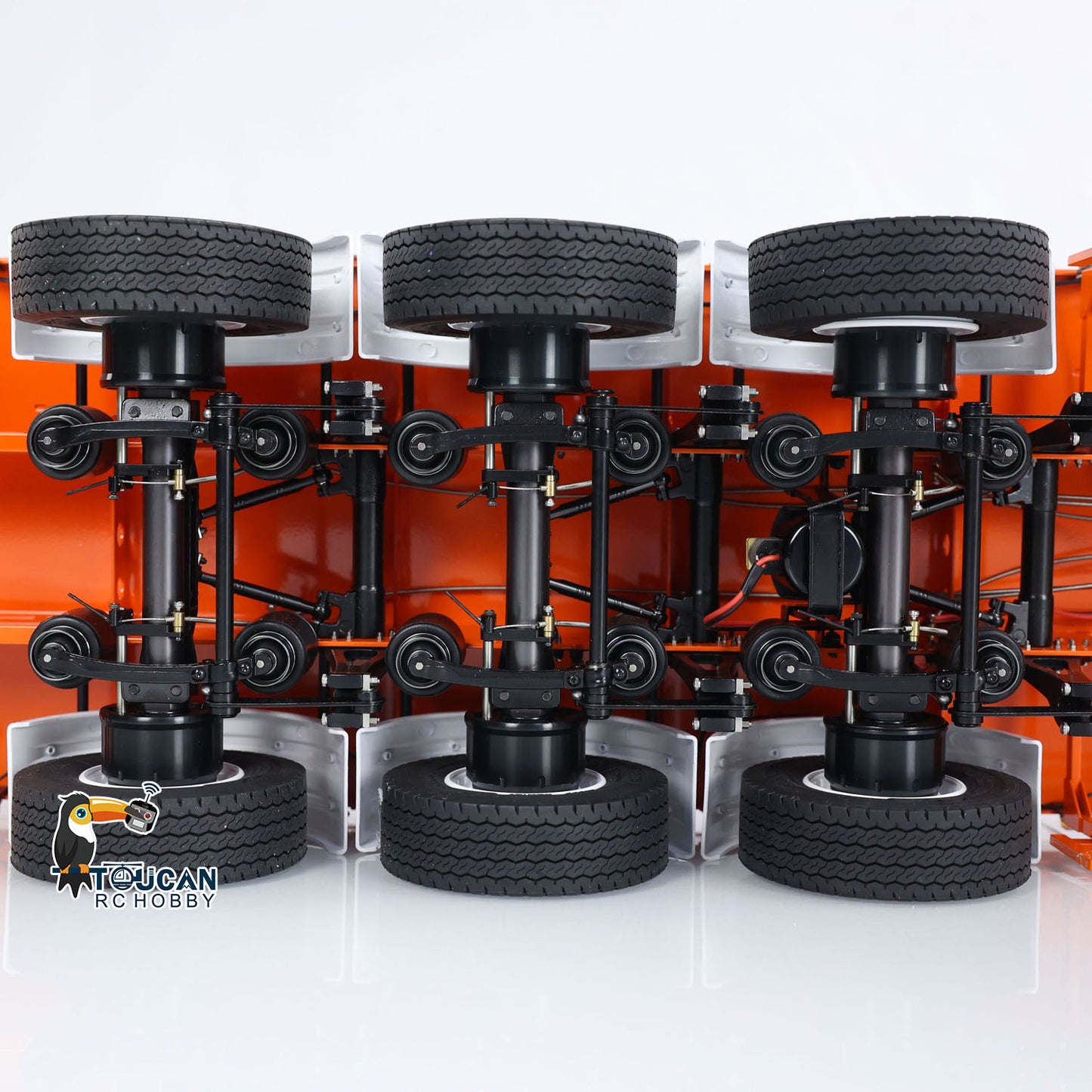 1/14 Metal 3 Axles Trailer for RC Hydraulic Dump Truck Radio Control Tractor Car