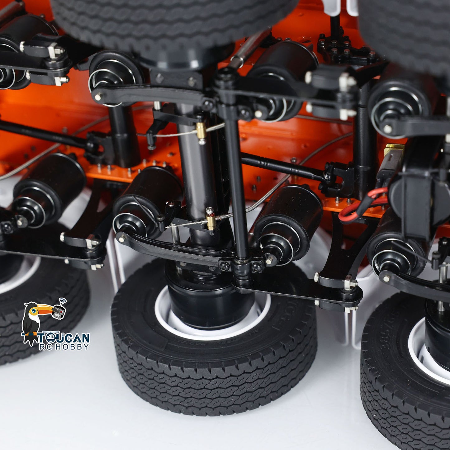 1/14 Metal 3 Axles Trailer for RC Hydraulic Dump Truck Radio Control Tractor Car