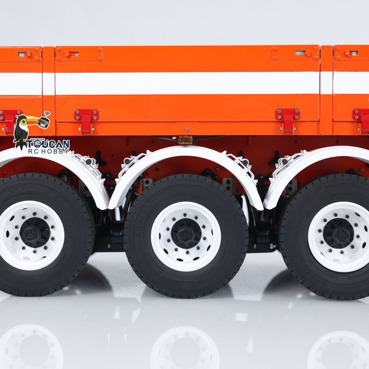 1/14 Metal 3 Axles Trailer for RC Hydraulic Dump Truck Radio Control Tractor Car