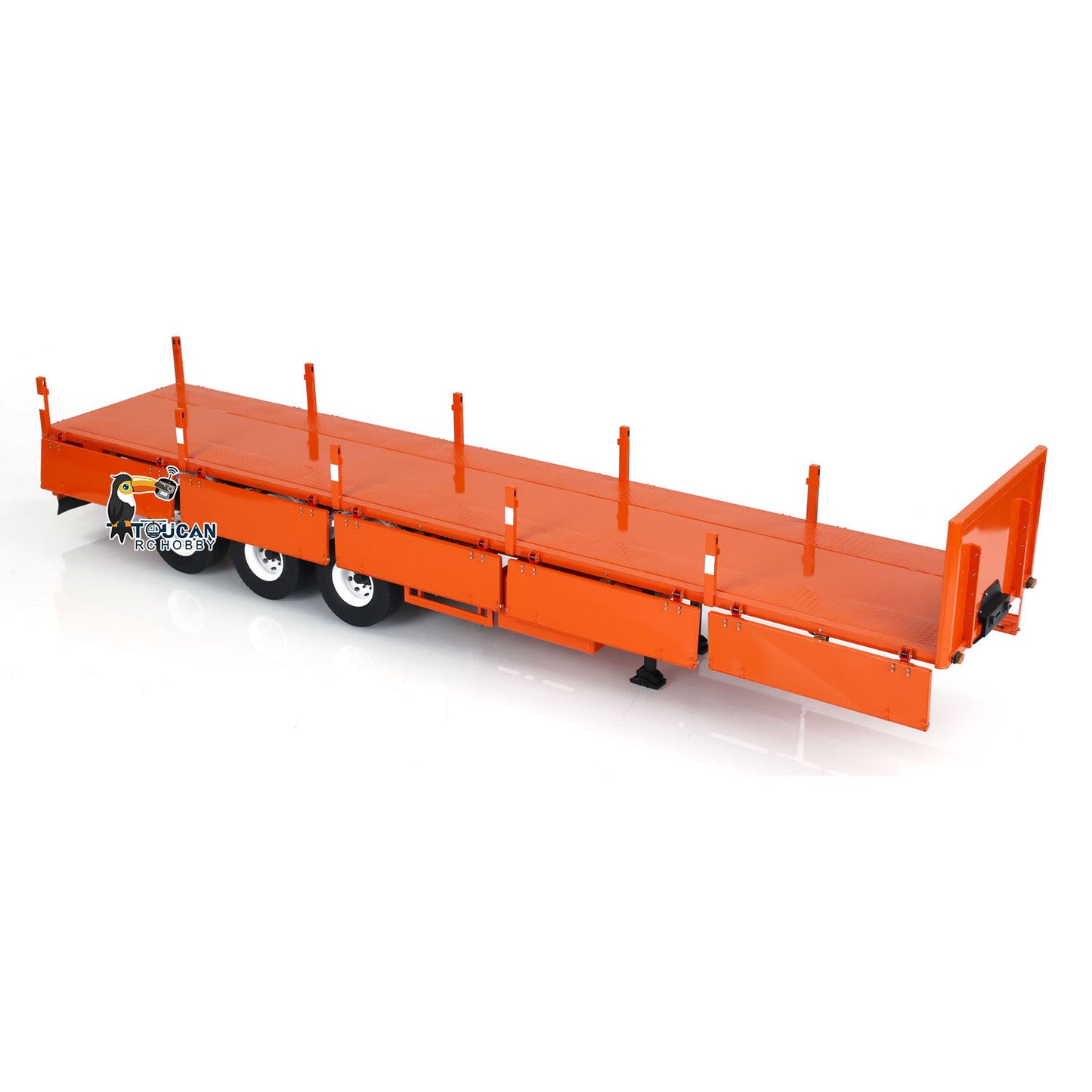 1/14 Metal 3 Axles Trailer for RC Hydraulic Dump Truck Radio Control Tractor Car