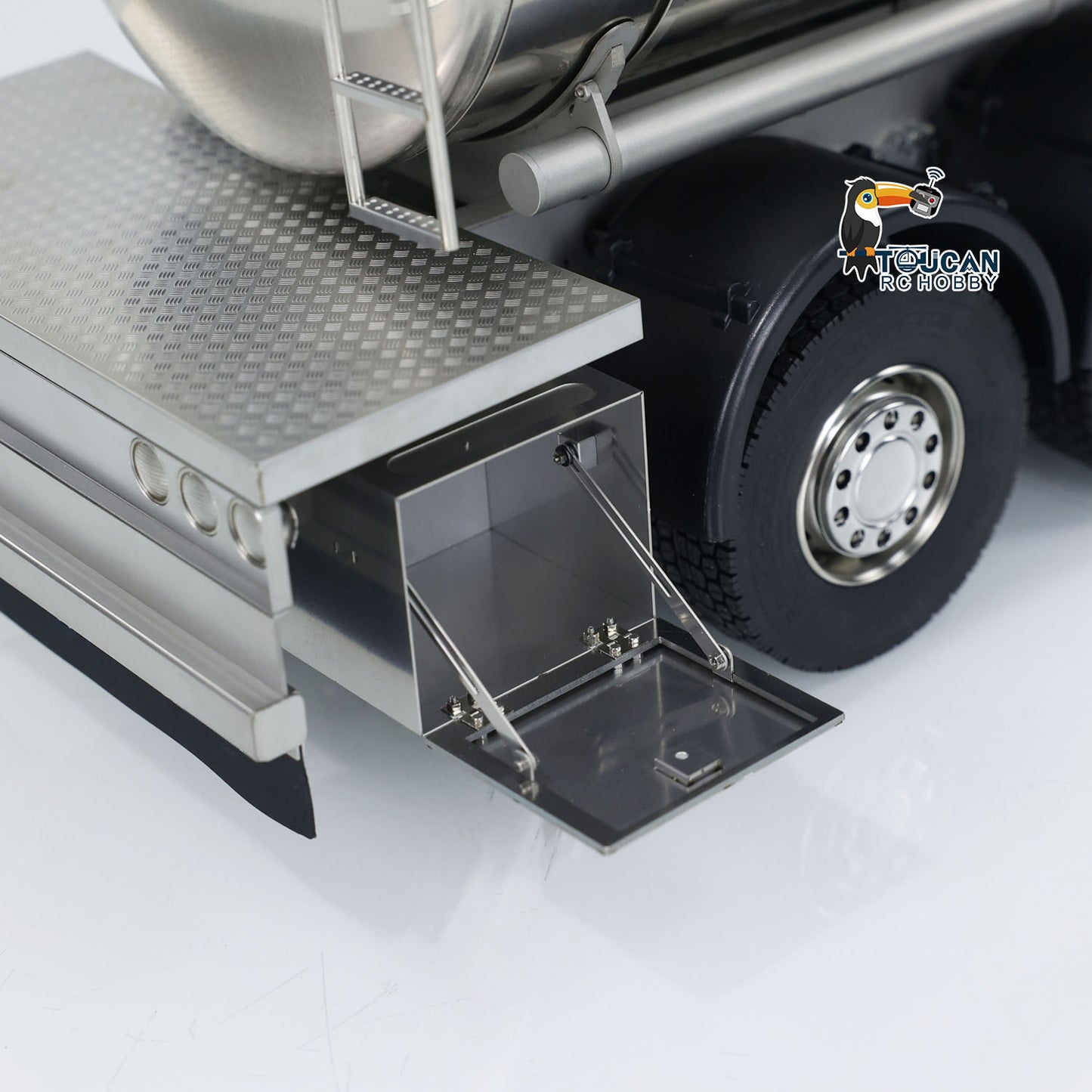 1/14 Metal 6*6 Semi-trailer Fuel Tank for Tractor Truck Transport Trailer RC Remote Control for DIY Models