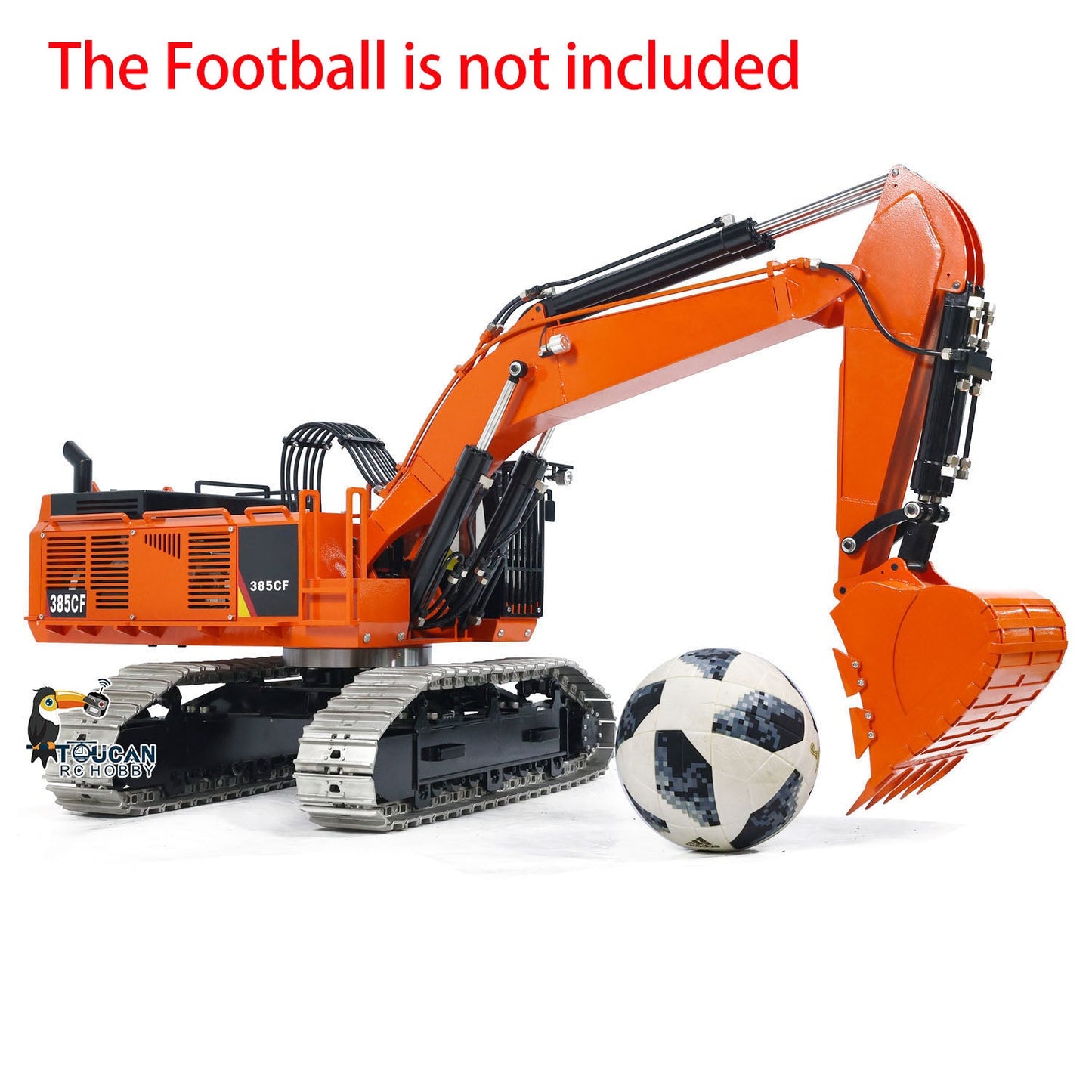 Metal 1/8 385CF Hydraulic RC Excavator 150KG Heavy Duty Remote Control Diggers Ready to Run Upgraded Version RTR Models