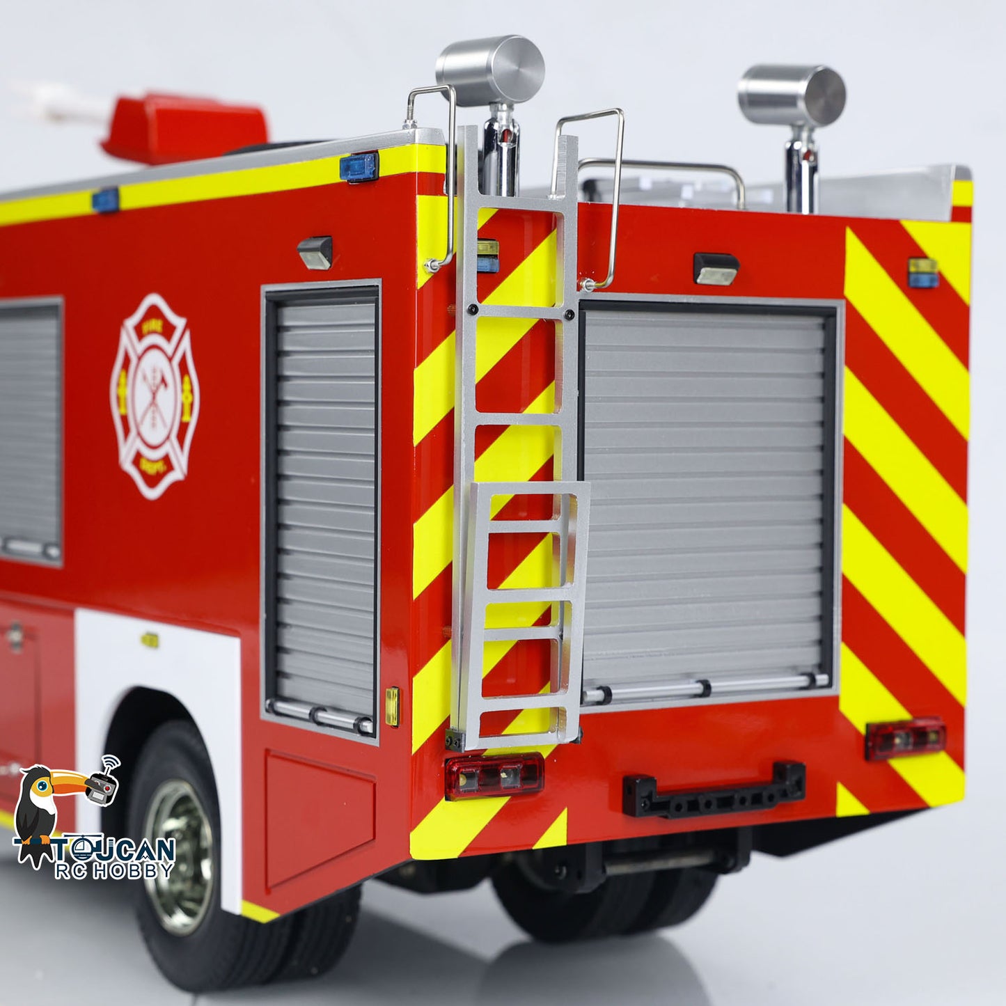 RC Fire Truck Rescue Fire 4x2 Vehicle 1/14 Light Sound 2-Speed Transmission Light Sound ST8 Remote Control System