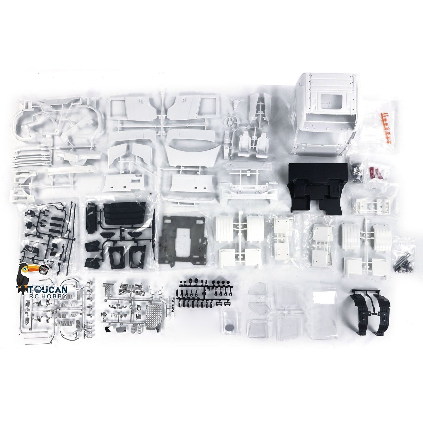 770S Plastic Cabin Kits for 1/14 RC Tractor Truck Remote Control Dumper Car Spare Parts Unpainted Openable Shell