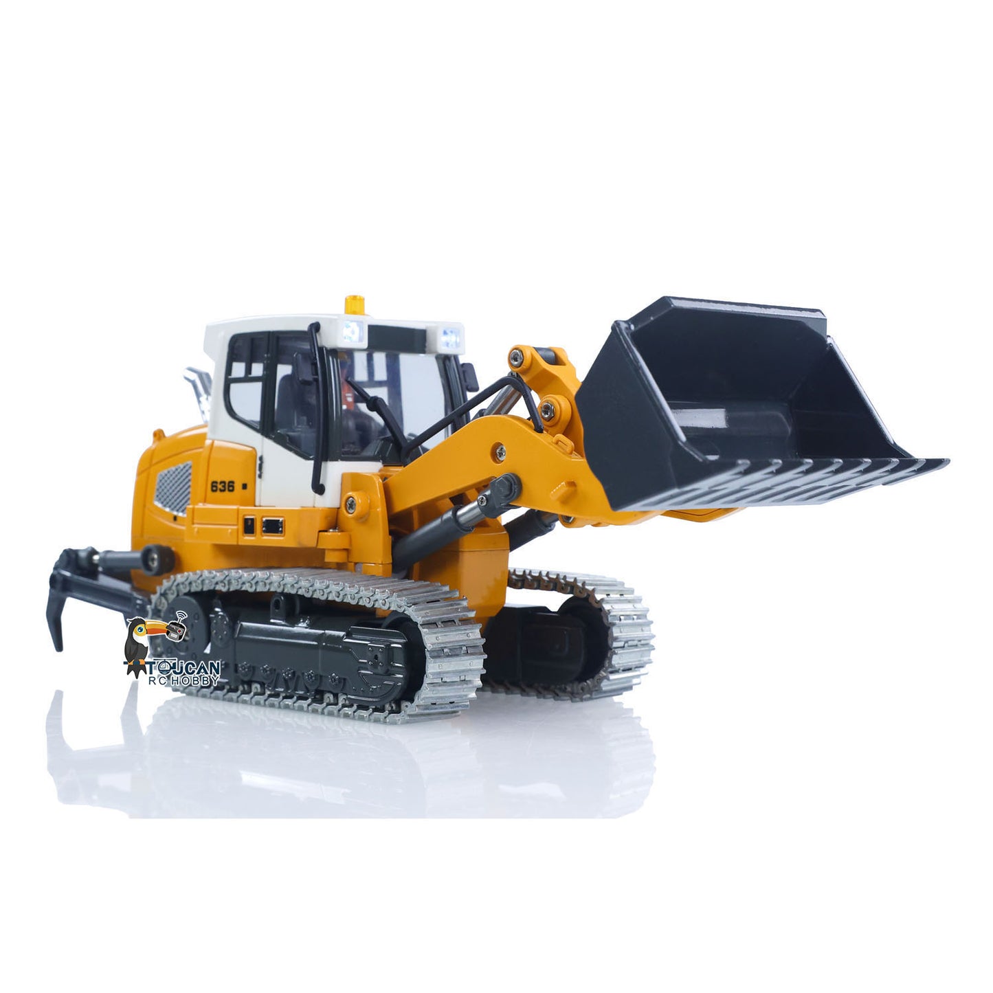 IN STOCK New Toy! Free Shipping 1:50 RC Electric Lifting Tracked Loader LR636 2.4G Construction Vehicle Metal Bucket Tracks Ripper RTR Model Light Sound Battery