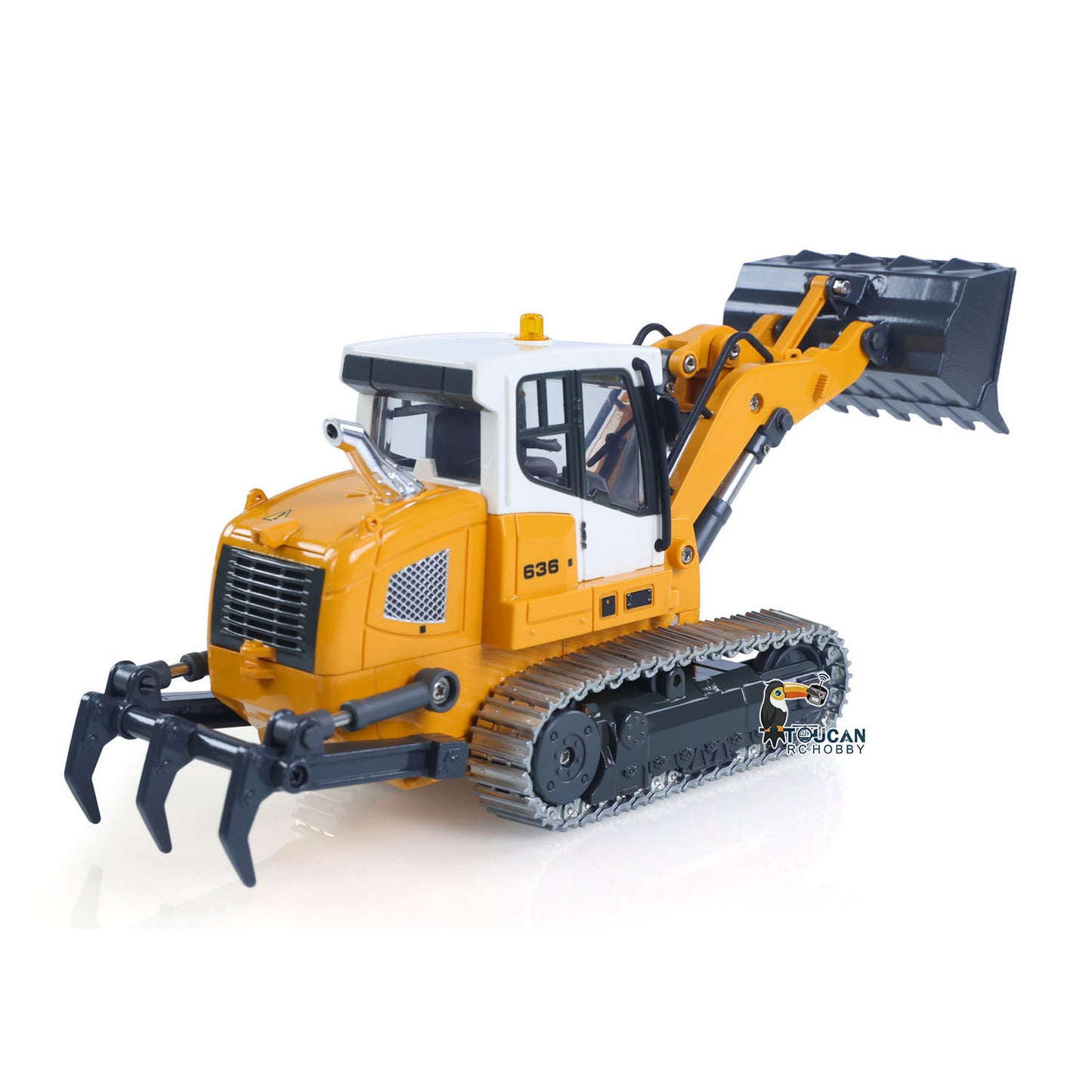 IN STOCK New Toy! Free Shipping 1:50 RC Electric Lifting Tracked Loader LR636 2.4G Construction Vehicle Metal Bucket Tracks Ripper RTR Model Light Sound Battery