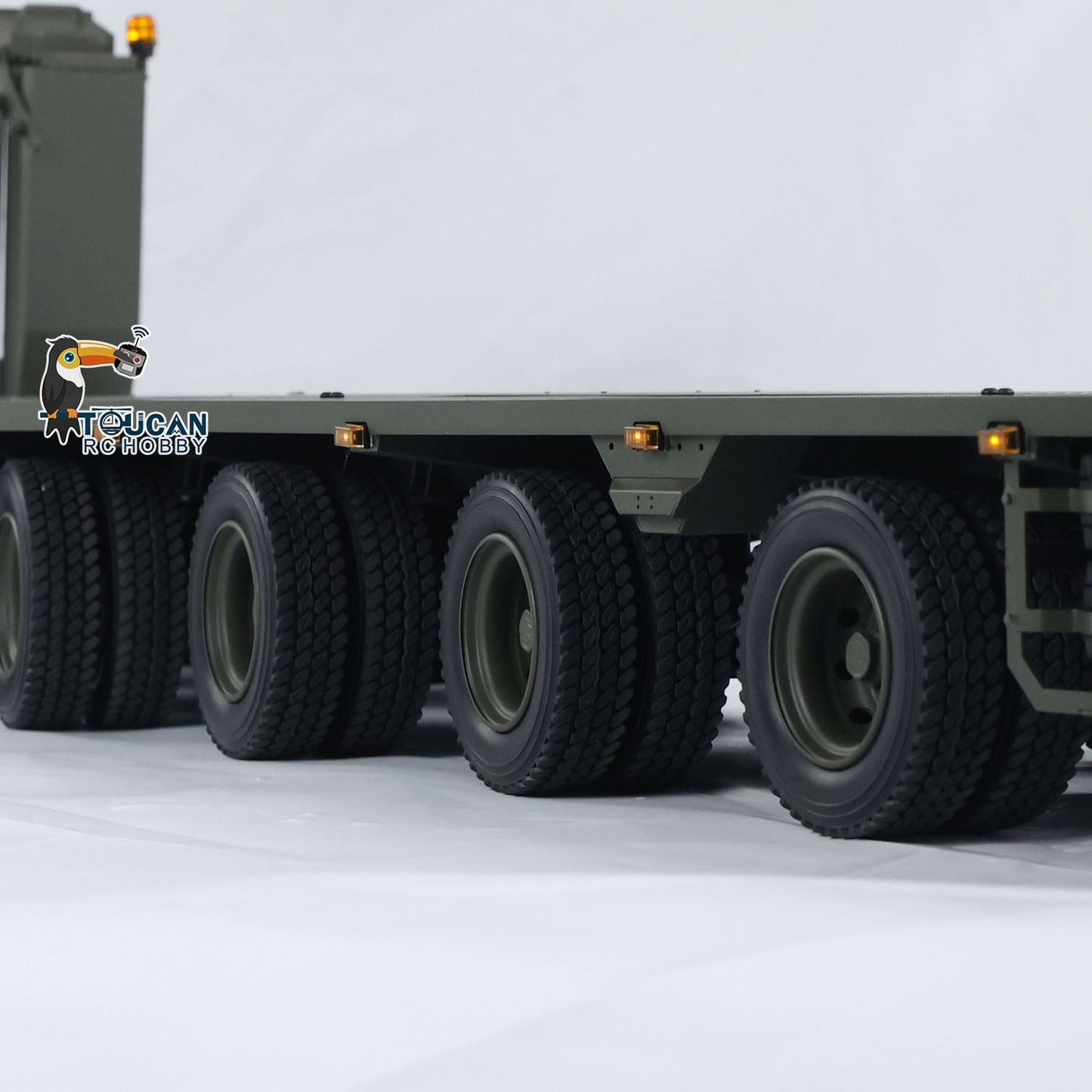 Metal RC Hydraulic Semi Trailer for 1/14 Elefant FAUN SLT-56 Tank Transporter