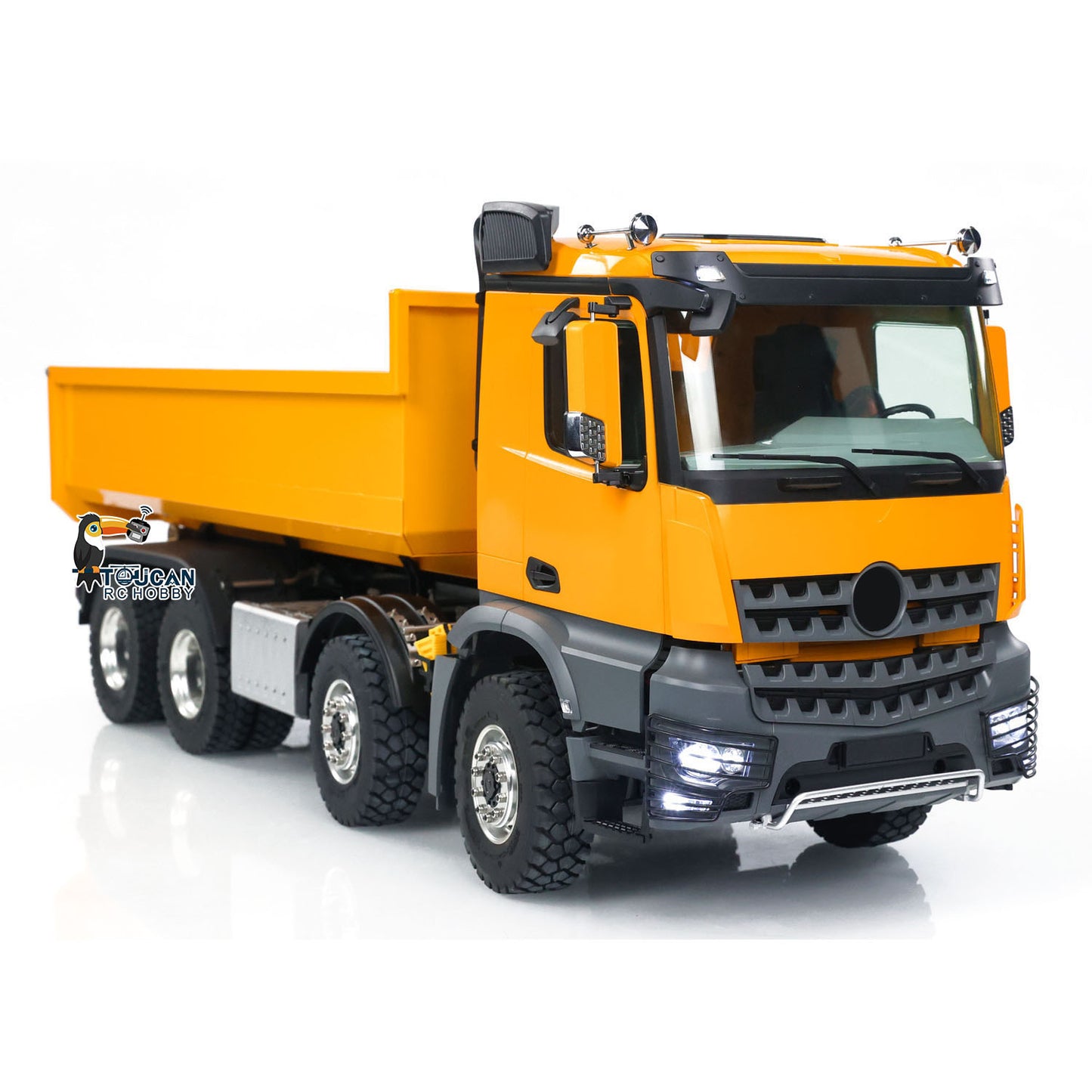 Kabolite K3365 1/14 RC Hydraulic Dump Truck 8X8 RTR Remote Control Tipper Cars with Light Sound System 2-Speed Transmission